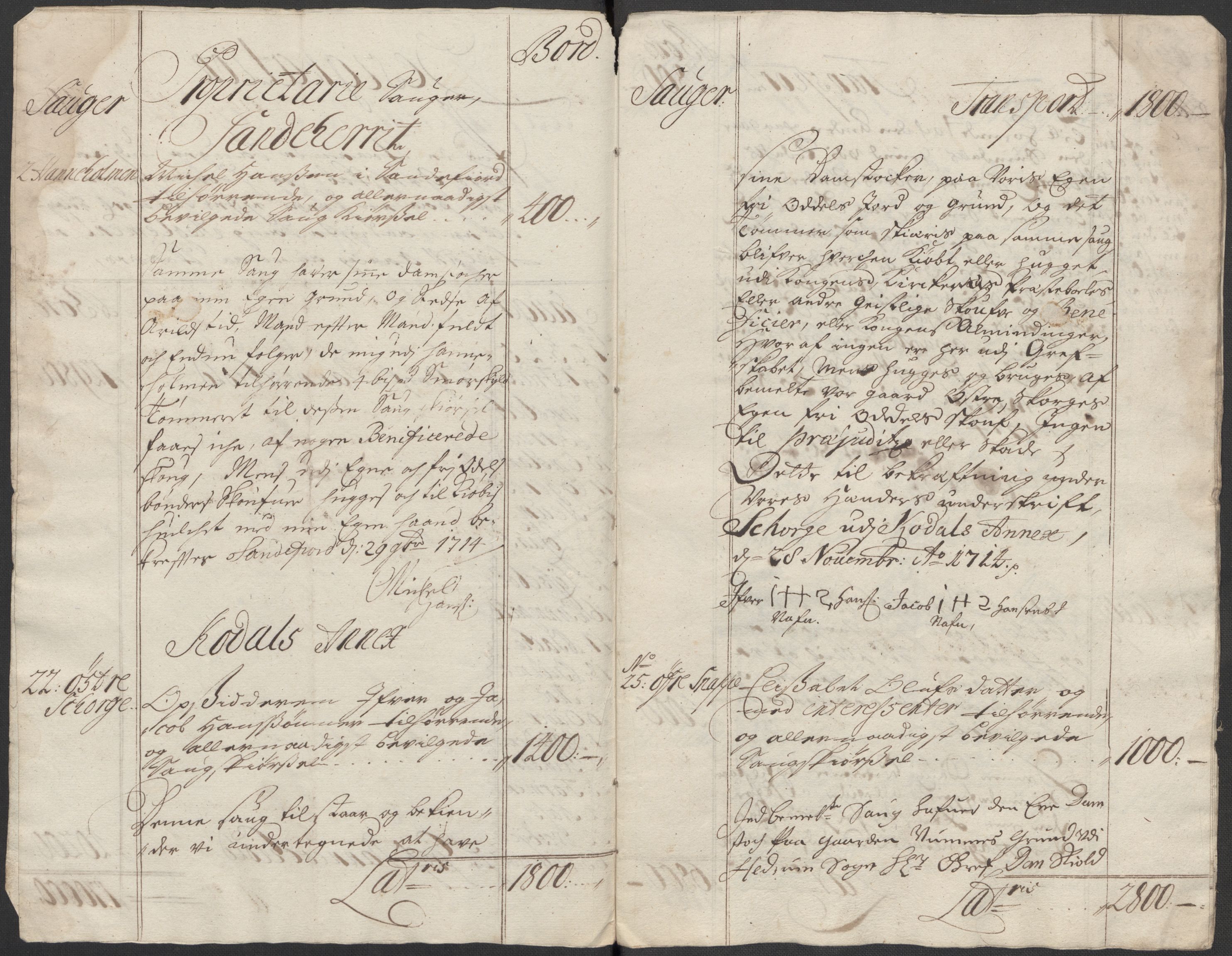 Rentekammeret inntil 1814, Reviderte regnskaper, Fogderegnskap, AV/RA-EA-4092/R33/L1986: Fogderegnskap Larvik grevskap, 1714-1715, s. 154