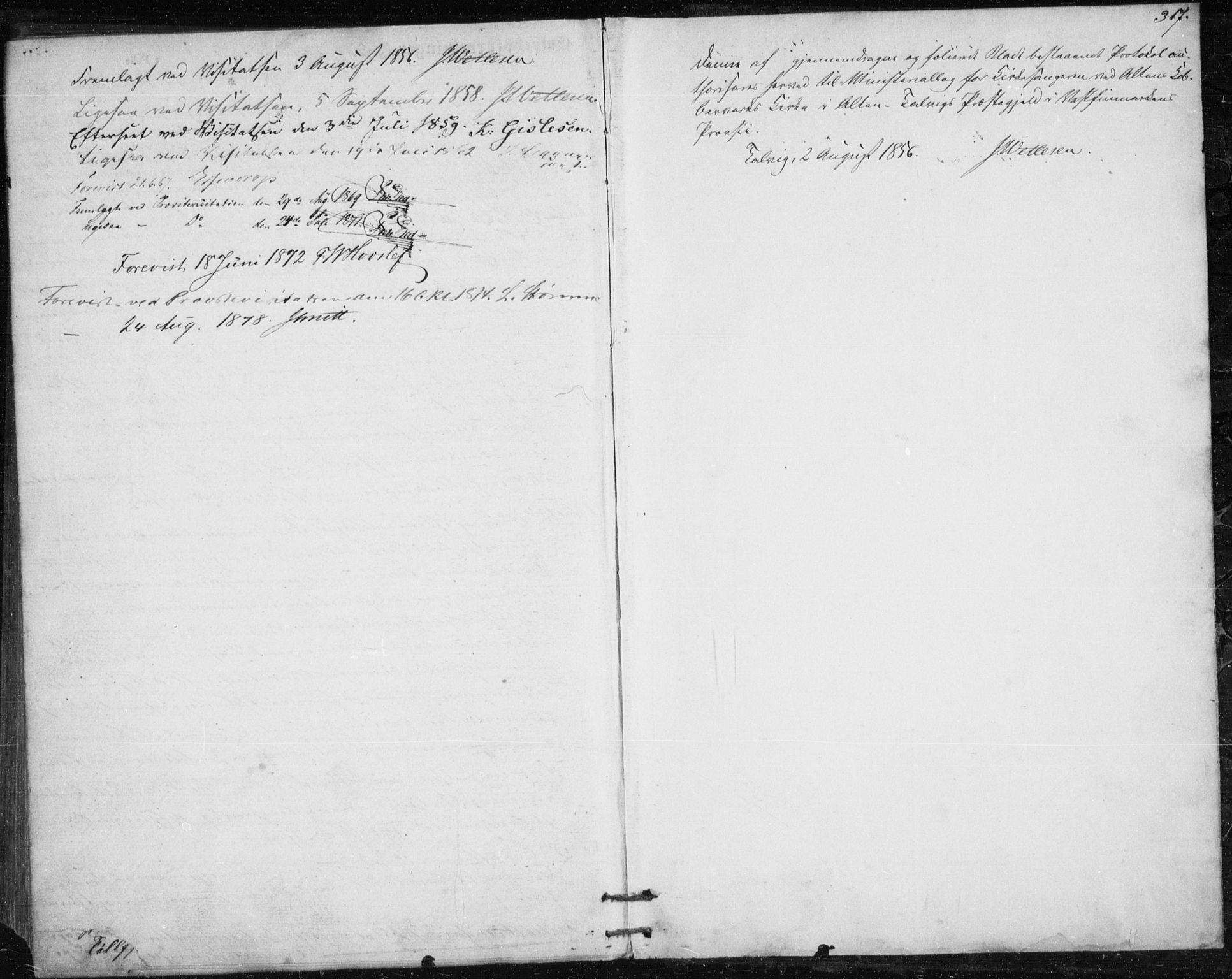 Alta sokneprestkontor, SATØ/S-1338/H/Hb/L0002.klokk: Klokkerbok nr. 2, 1856-1880, s. 317