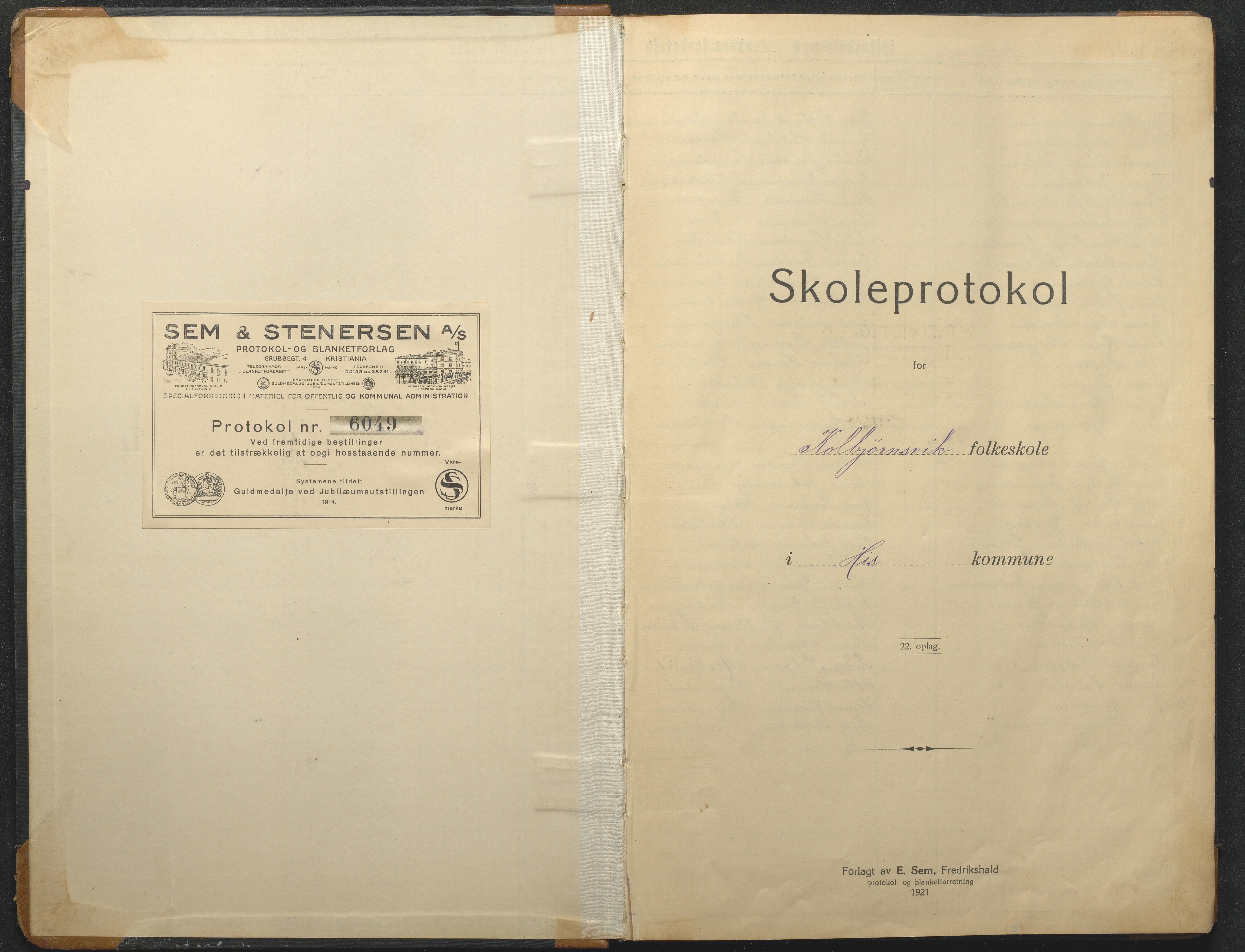 Hisøy kommune frem til 1991, AAKS/KA0922-PK/32/L0021: Skoleprotokoll, 1923-1954