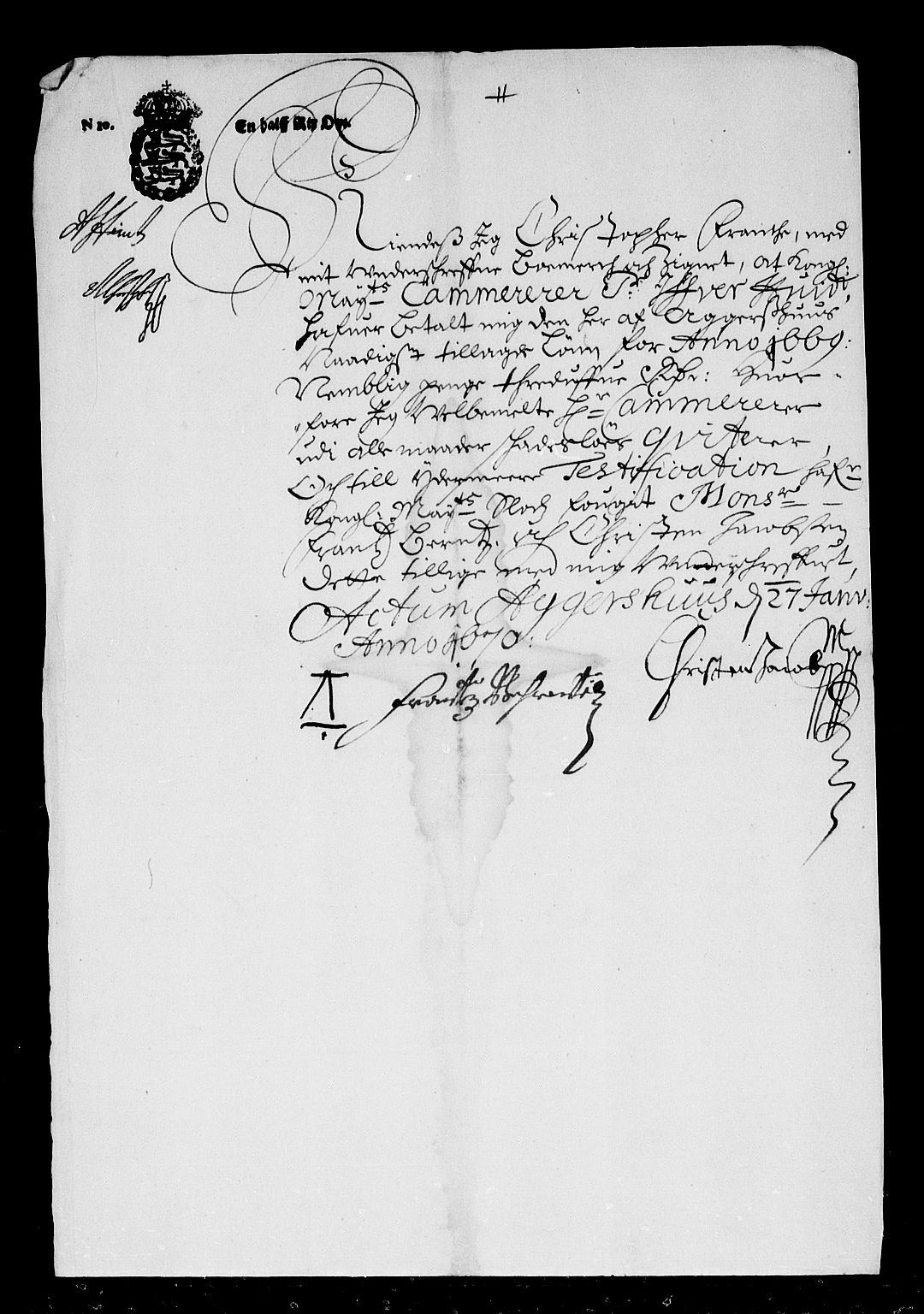 Rentekammeret inntil 1814, Reviderte regnskaper, Stiftamtstueregnskaper, Landkommissariatet på Akershus og Akershus stiftamt, RA/EA-5869/R/Rb/L0064: Akershus stiftamt, 1669