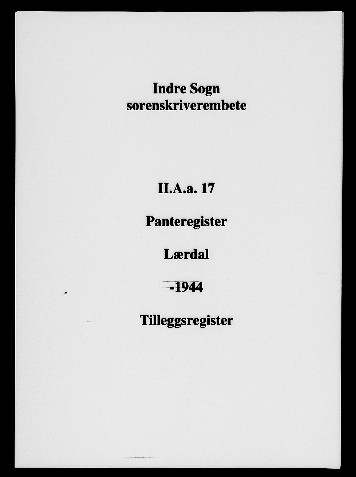 Indre Sogn tingrett, SAB/A-3301/1/G/Ga/Gaa/L0017: Panteregister nr. II.A.a.17, 1829-1944