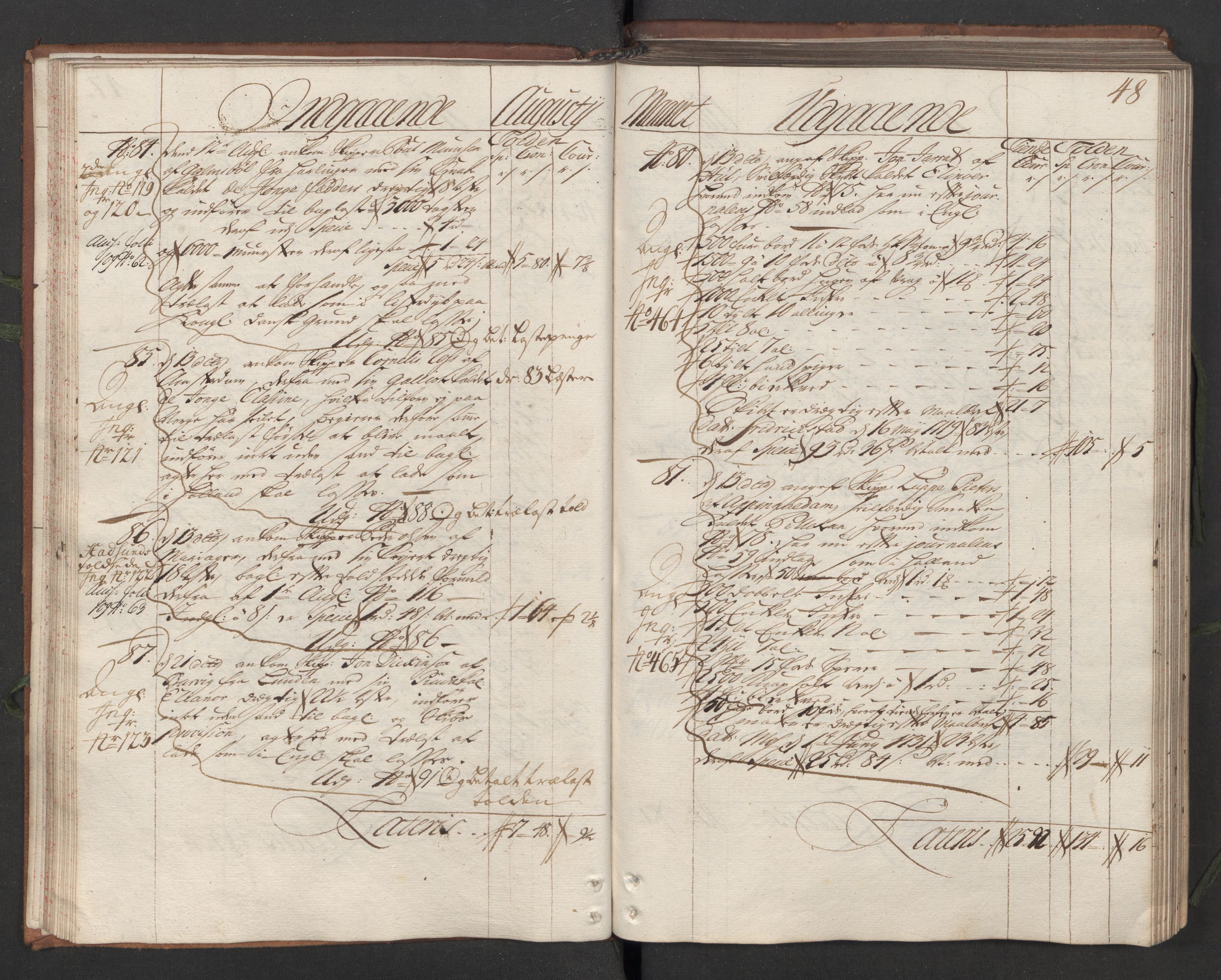 Generaltollkammeret, tollregnskaper, RA/EA-5490/R05/L0012/0001: Tollregnskaper Moss, Son, Krokstad / Hovedtollbok, 1731, s. 47b-48a