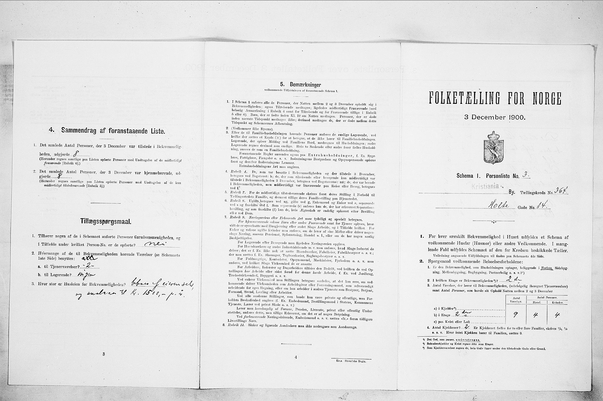 SAO, Folketelling 1900 for 0301 Kristiania kjøpstad, 1900, s. 38837