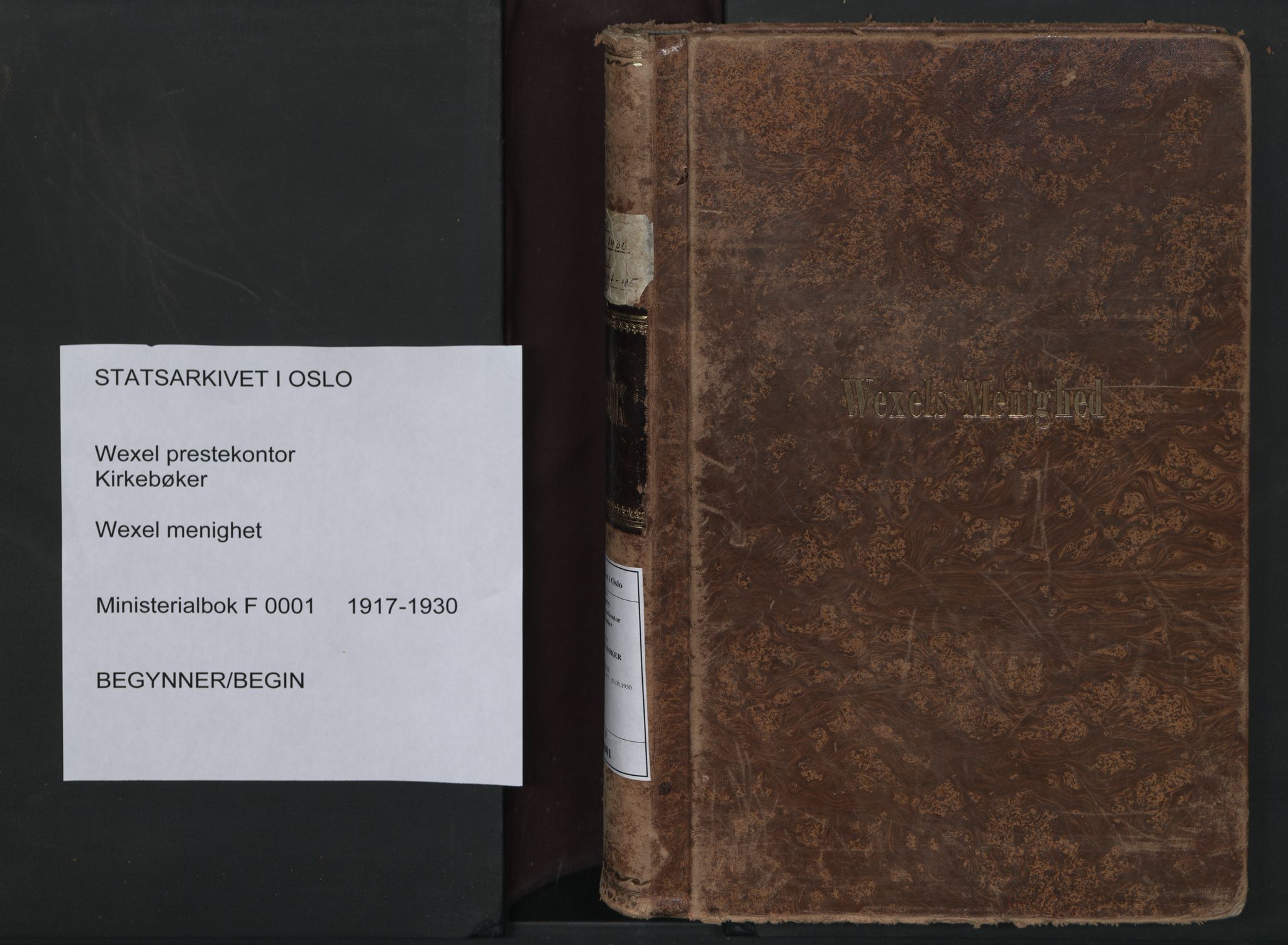 Wexel prestekontor Kirkebøker, SAO/A-10879/F/L0001: Ministerialbok nr. 1, 1917-1930