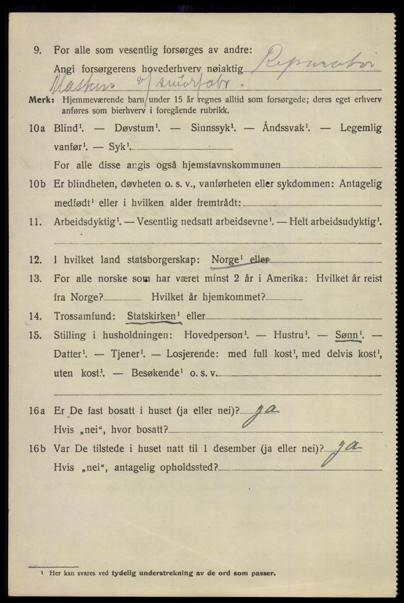 SAO, Folketelling 1920 for 0301 Kristiania kjøpstad, 1920, s. 296030