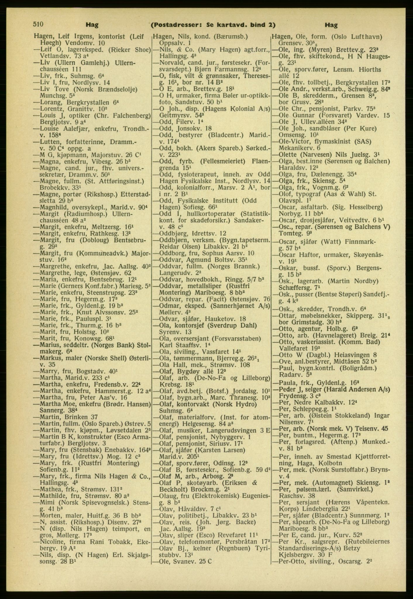 Kristiania/Oslo adressebok, PUBL/-, 1961-1962, s. 510