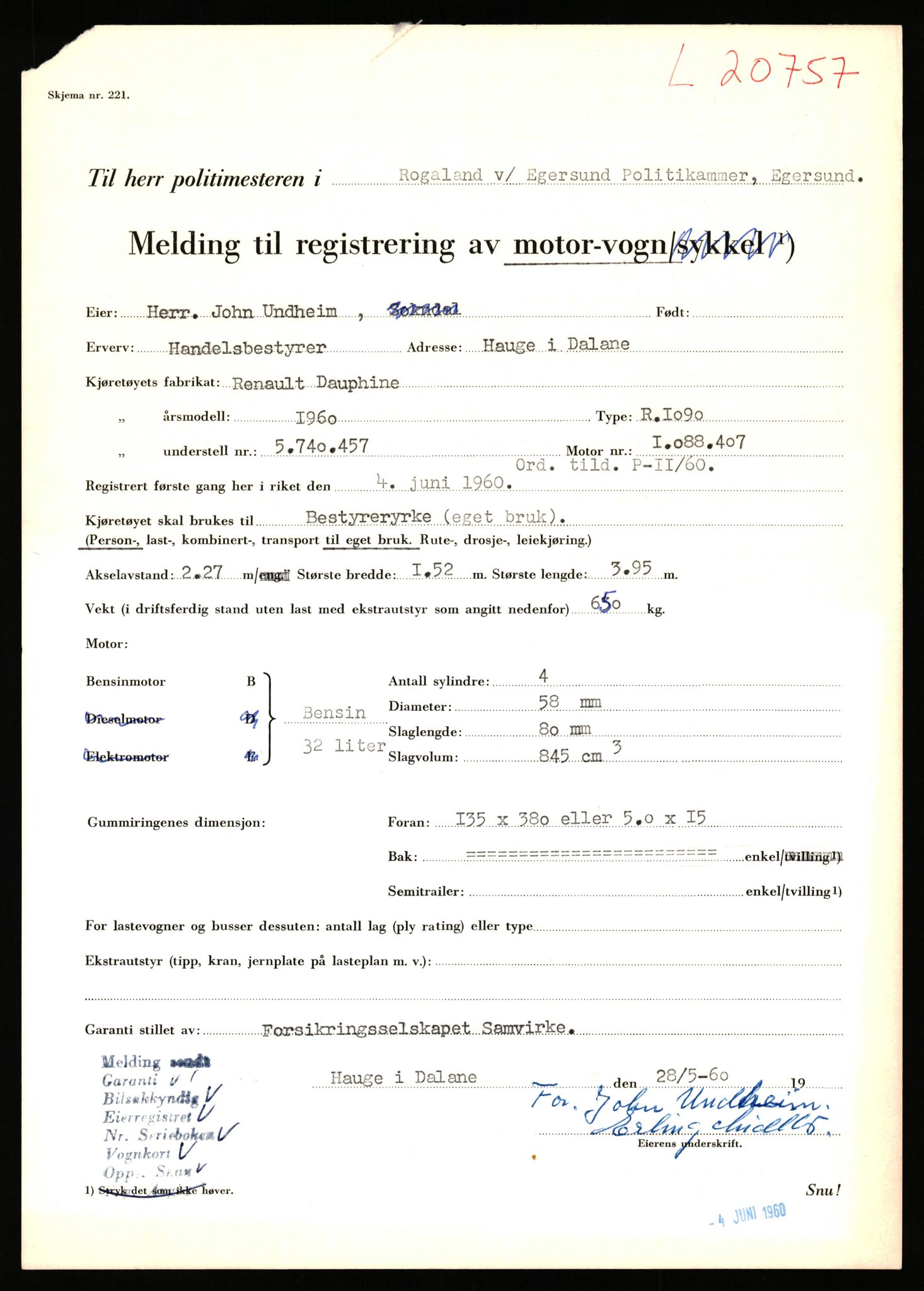 Stavanger trafikkstasjon, AV/SAST-A-101942/0/F/L0037: L-20500 - L-21499, 1930-1971, s. 905