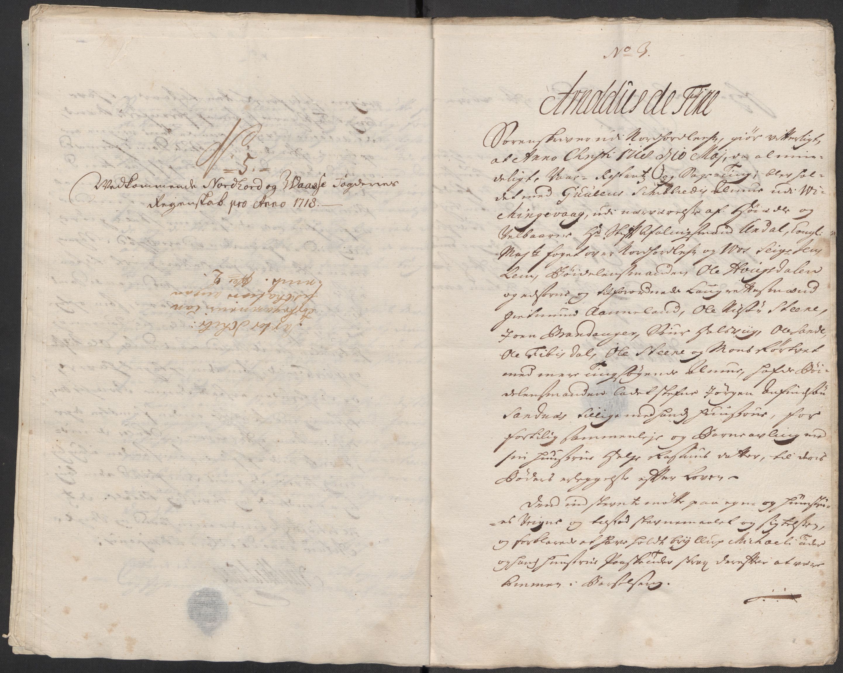 Rentekammeret inntil 1814, Reviderte regnskaper, Fogderegnskap, AV/RA-EA-4092/R51/L3202: Fogderegnskap Nordhordland og Voss, 1718, s. 45