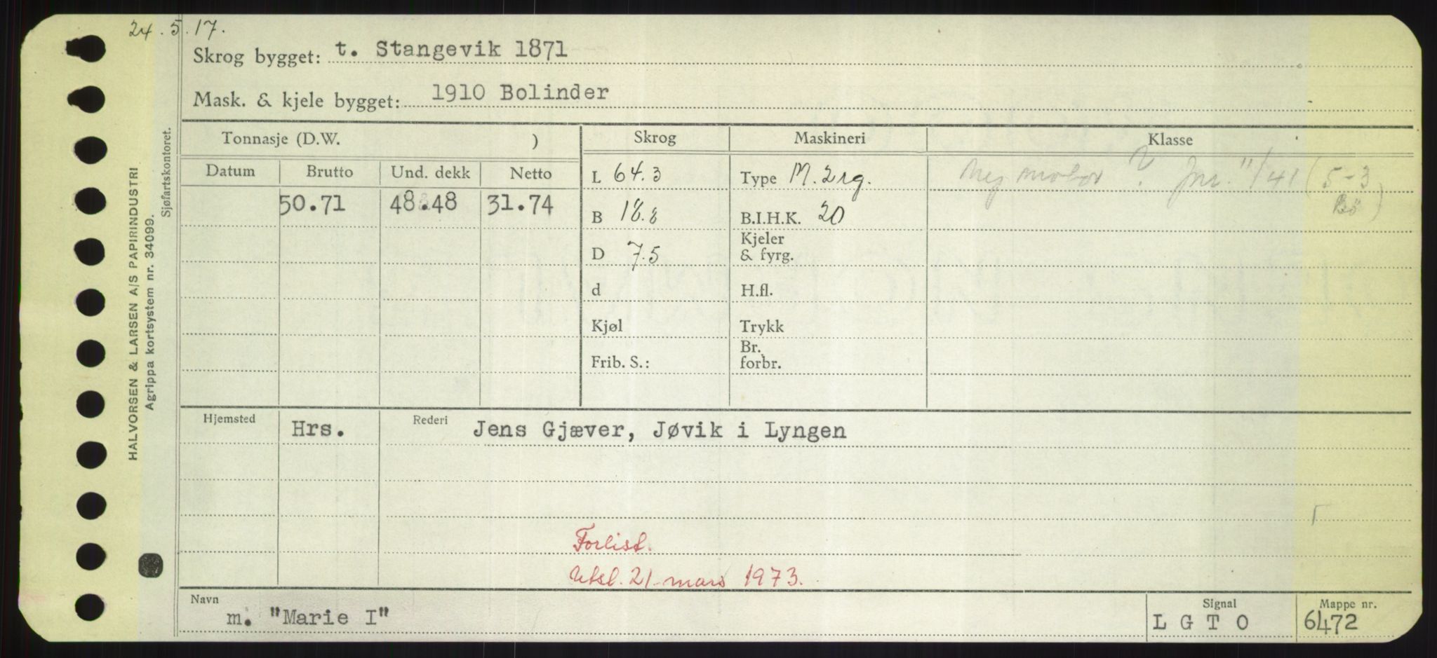 Sjøfartsdirektoratet med forløpere, Skipsmålingen, AV/RA-S-1627/H/Hd/L0024: Fartøy, M-Mim, s. 247