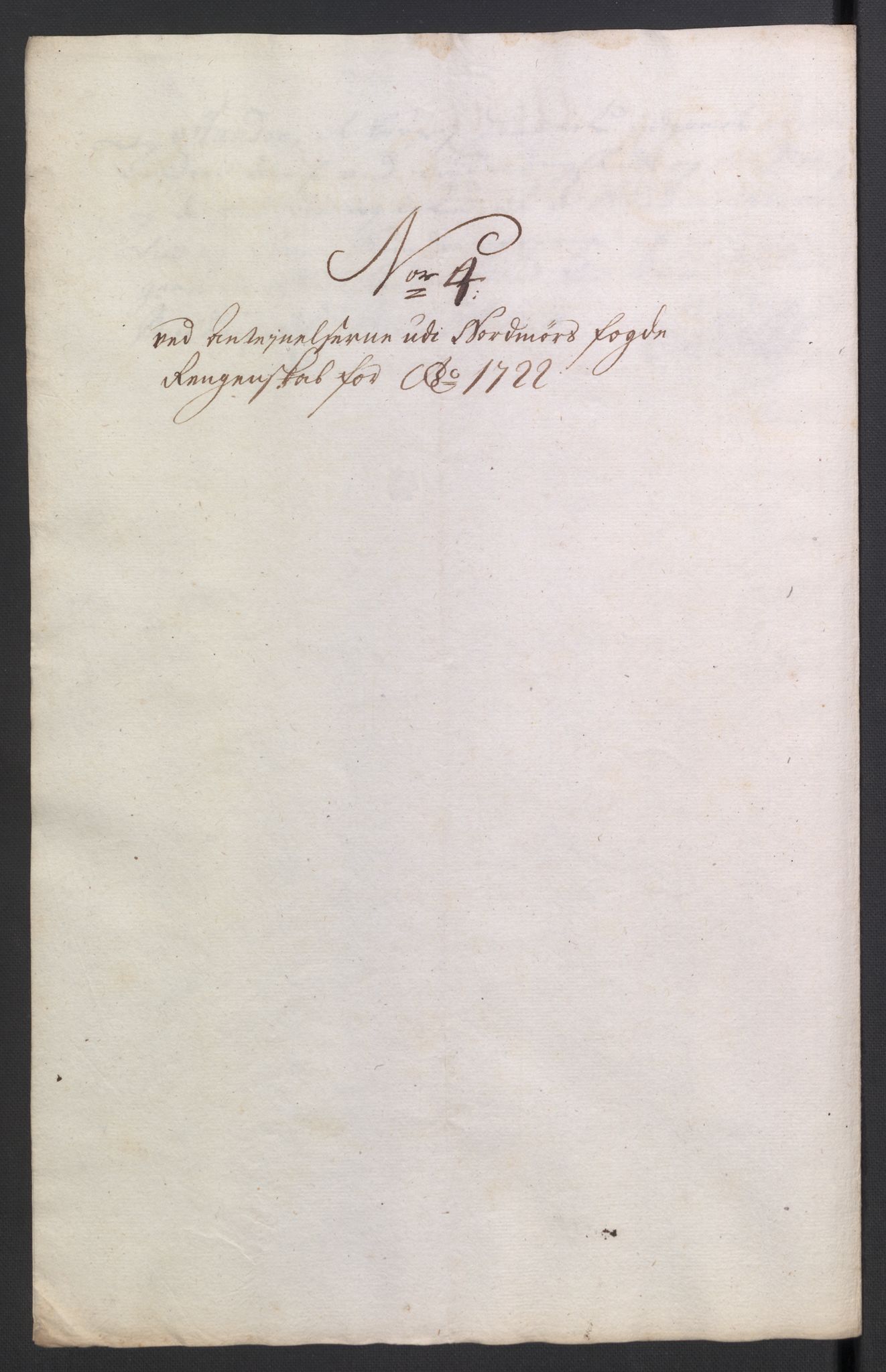 Rentekammeret inntil 1814, Reviderte regnskaper, Fogderegnskap, AV/RA-EA-4092/R56/L3755: Fogderegnskap Nordmøre, 1722, s. 399