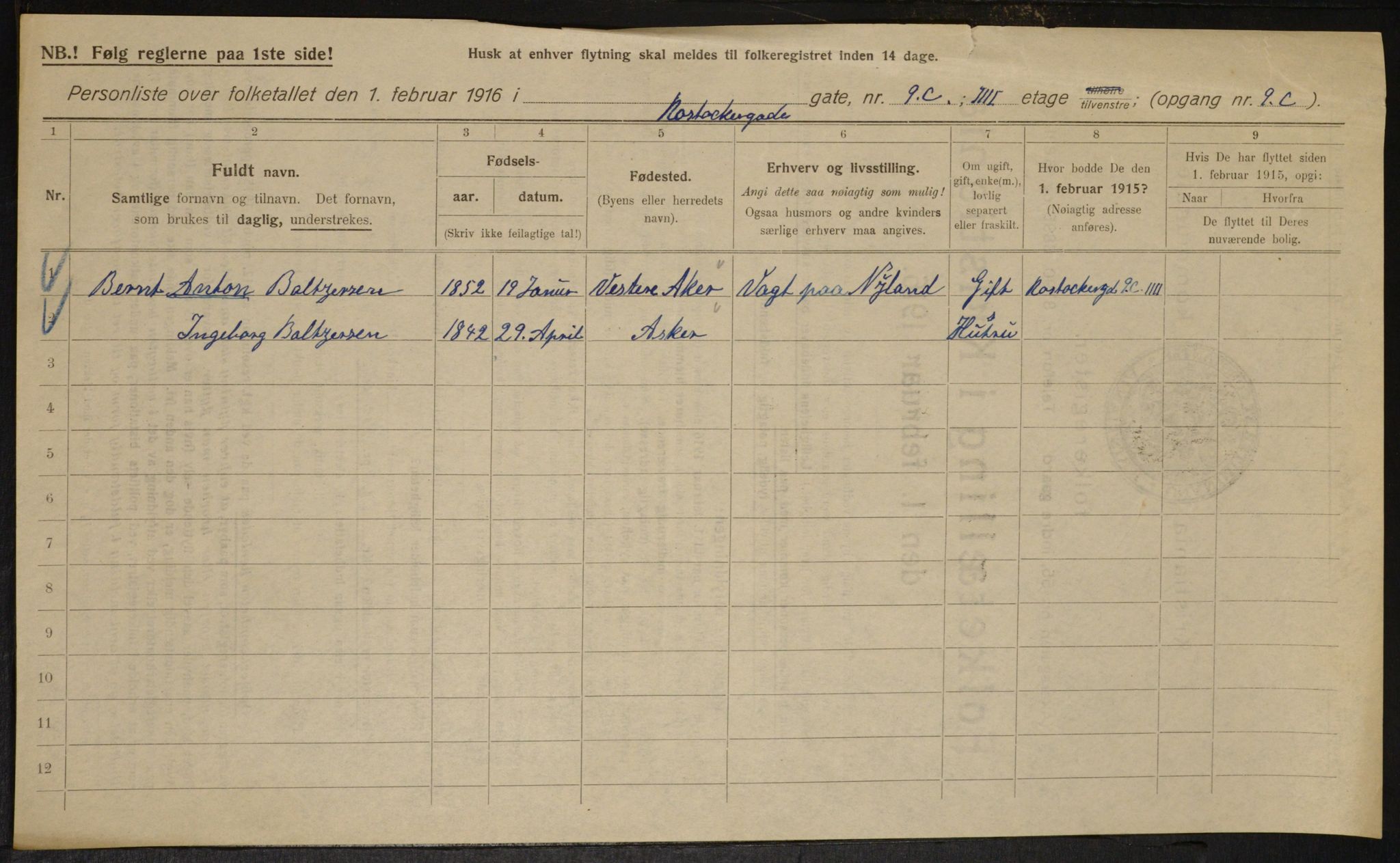 OBA, Kommunal folketelling 1.2.1916 for Kristiania, 1916, s. 86893
