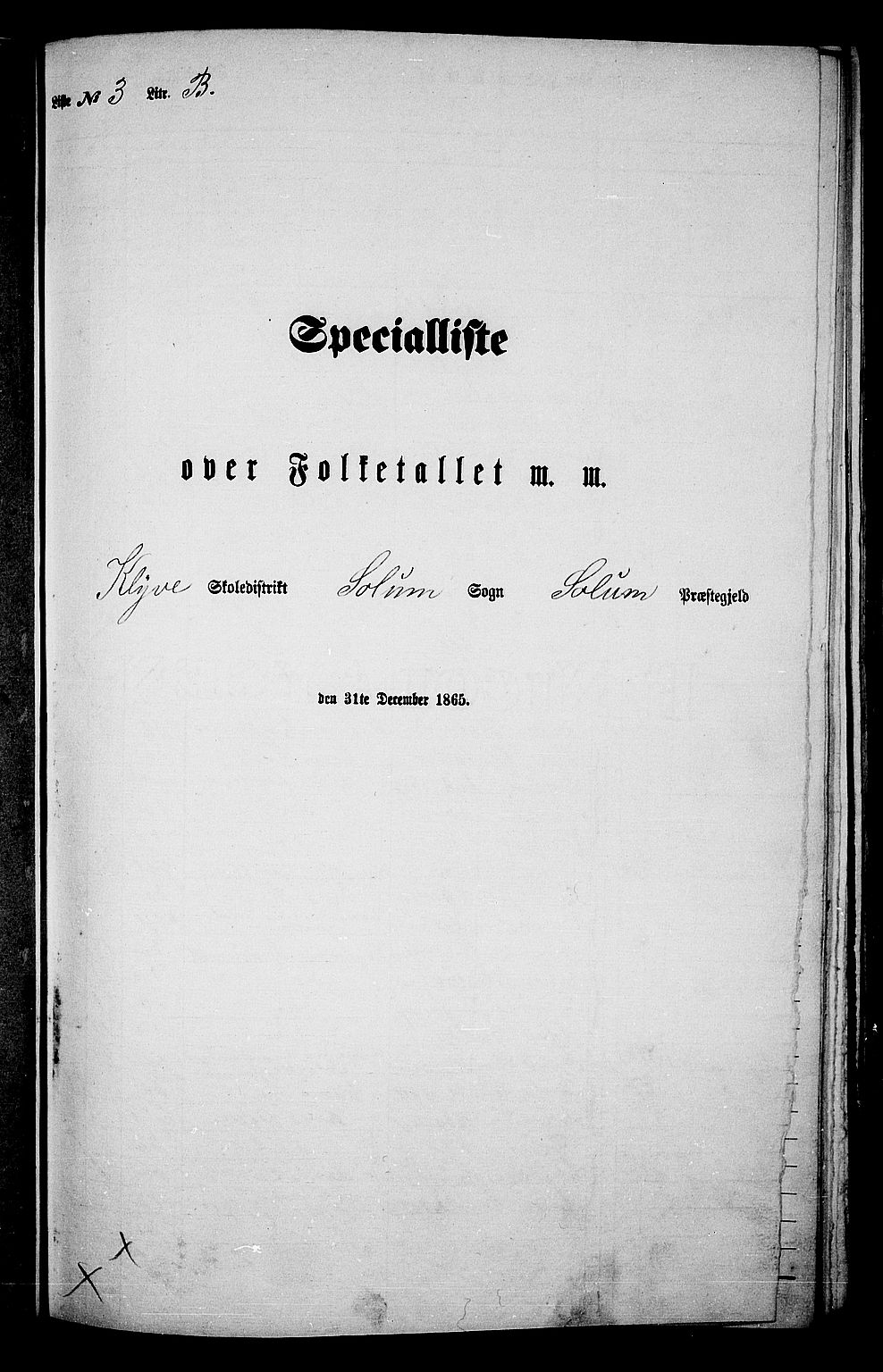 RA, Folketelling 1865 for 0818P Solum prestegjeld, 1865, s. 83