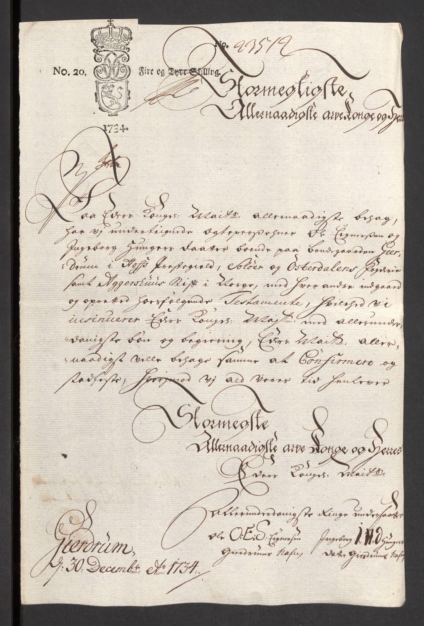 Danske Kanselli 1572-1799, AV/RA-EA-3023/F/Fc/Fcc/Fcca/L0117: Norske innlegg 1572-1799, 1735, s. 241