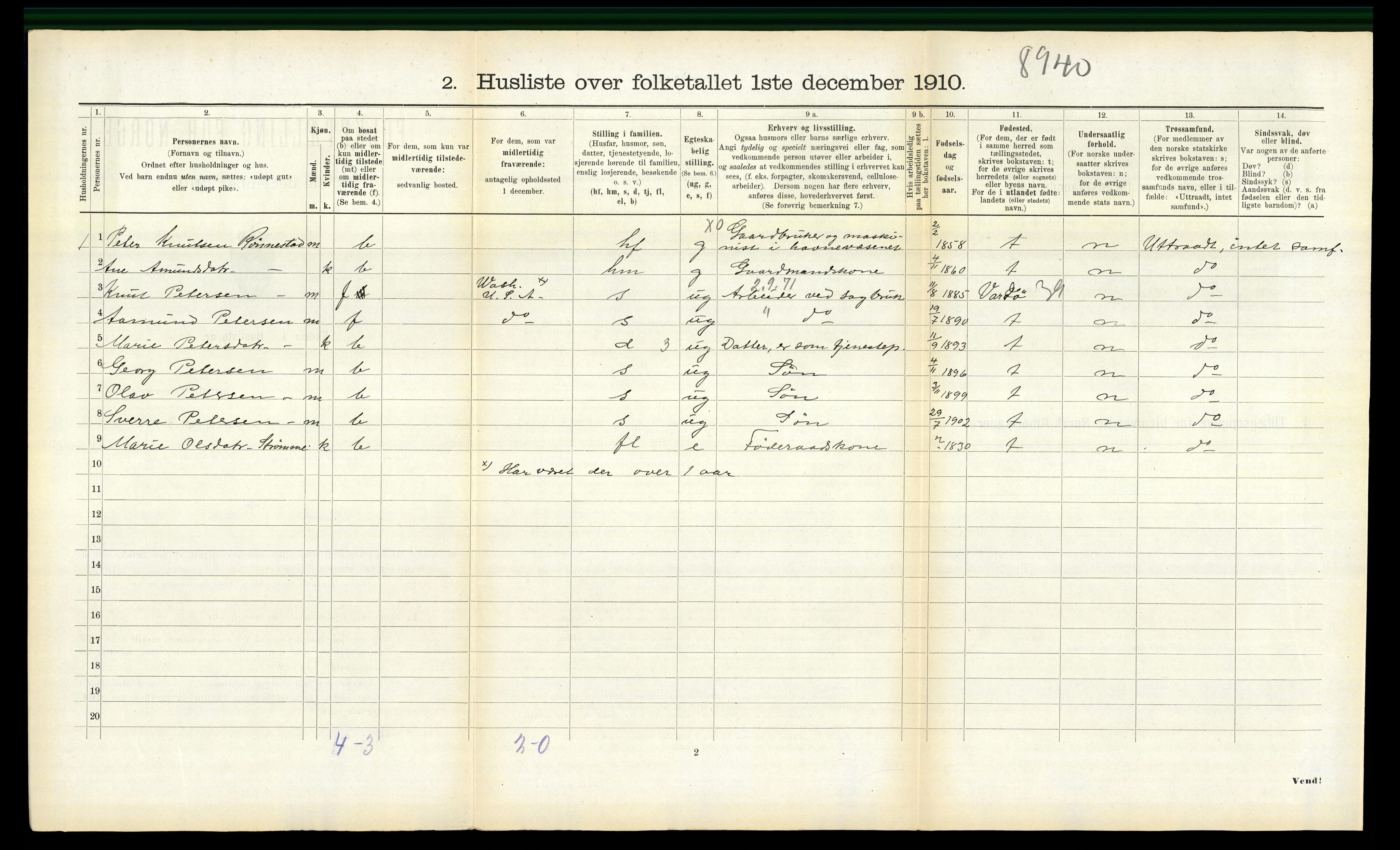 RA, Folketelling 1910 for 1519 Volda herred, 1910, s. 1341