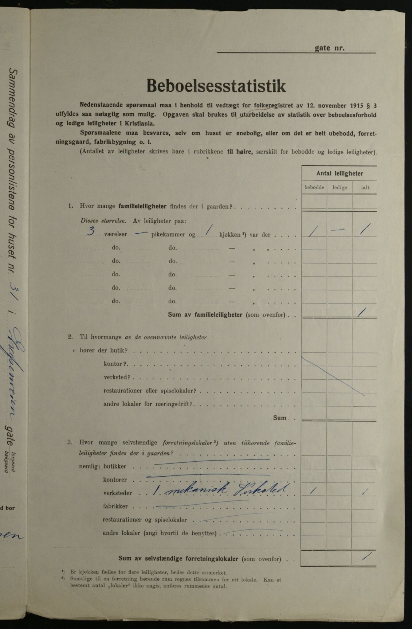 OBA, Kommunal folketelling 1.12.1923 for Kristiania, 1923, s. 33583