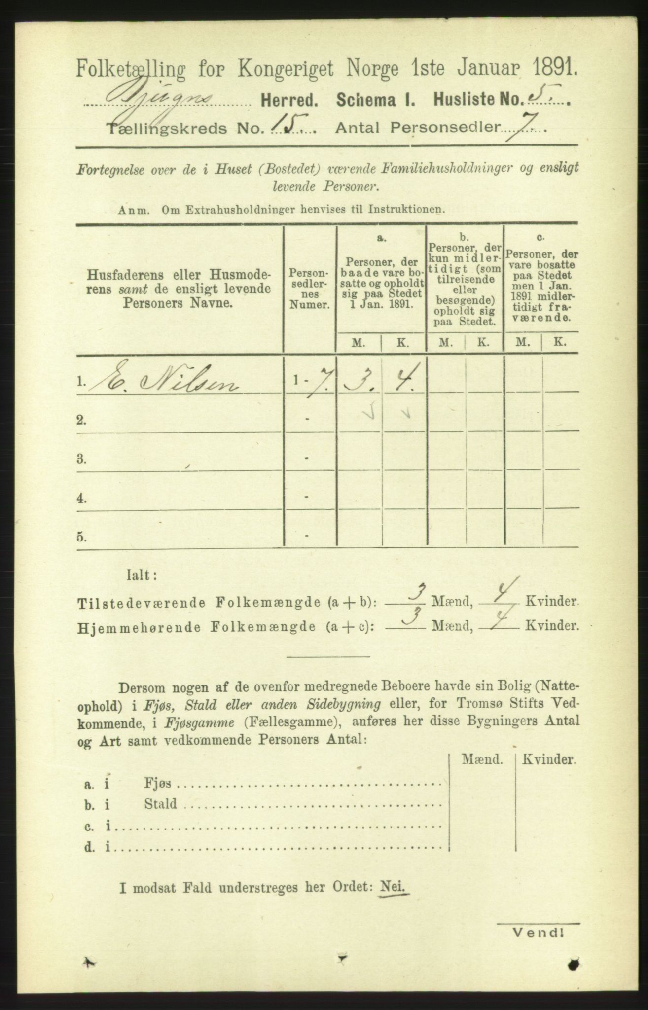 RA, Folketelling 1891 for 1627 Bjugn herred, 1891, s. 4218