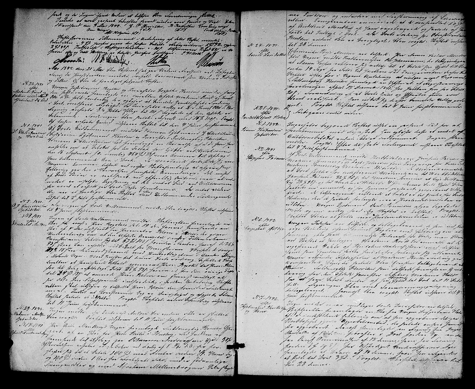 Kristiansand byrett, AV/SAK-1223-0001/H/Hc/L0023: Skifteprotokoll nr. 19, 1842-1845, s. 4b-5a