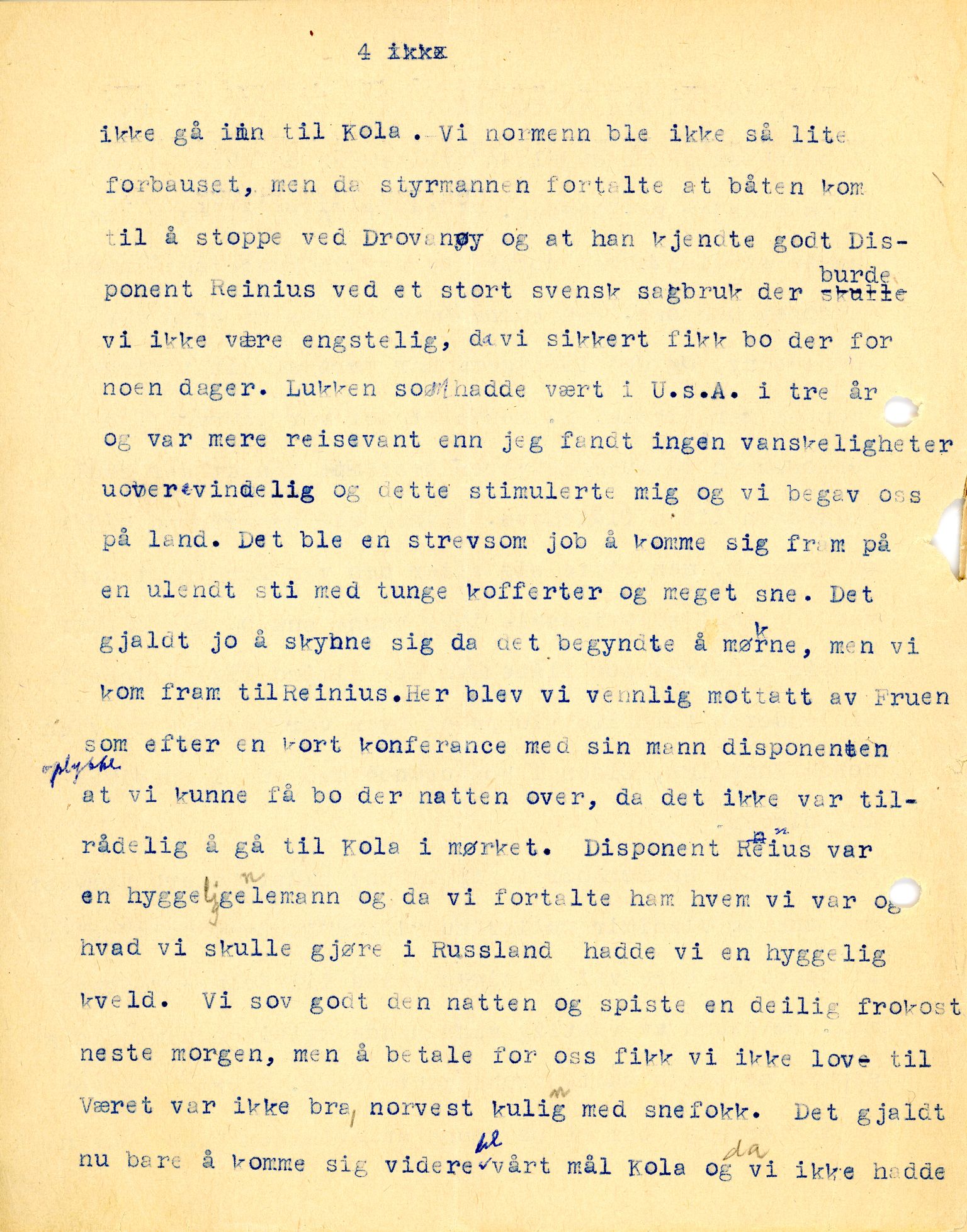 Marius Bratsbergs reise til Kola i 1907, VAMU/A-0051/F/L0001: Reiseskildring. Marius Bratsberg til Kola 1907, 1907-1908