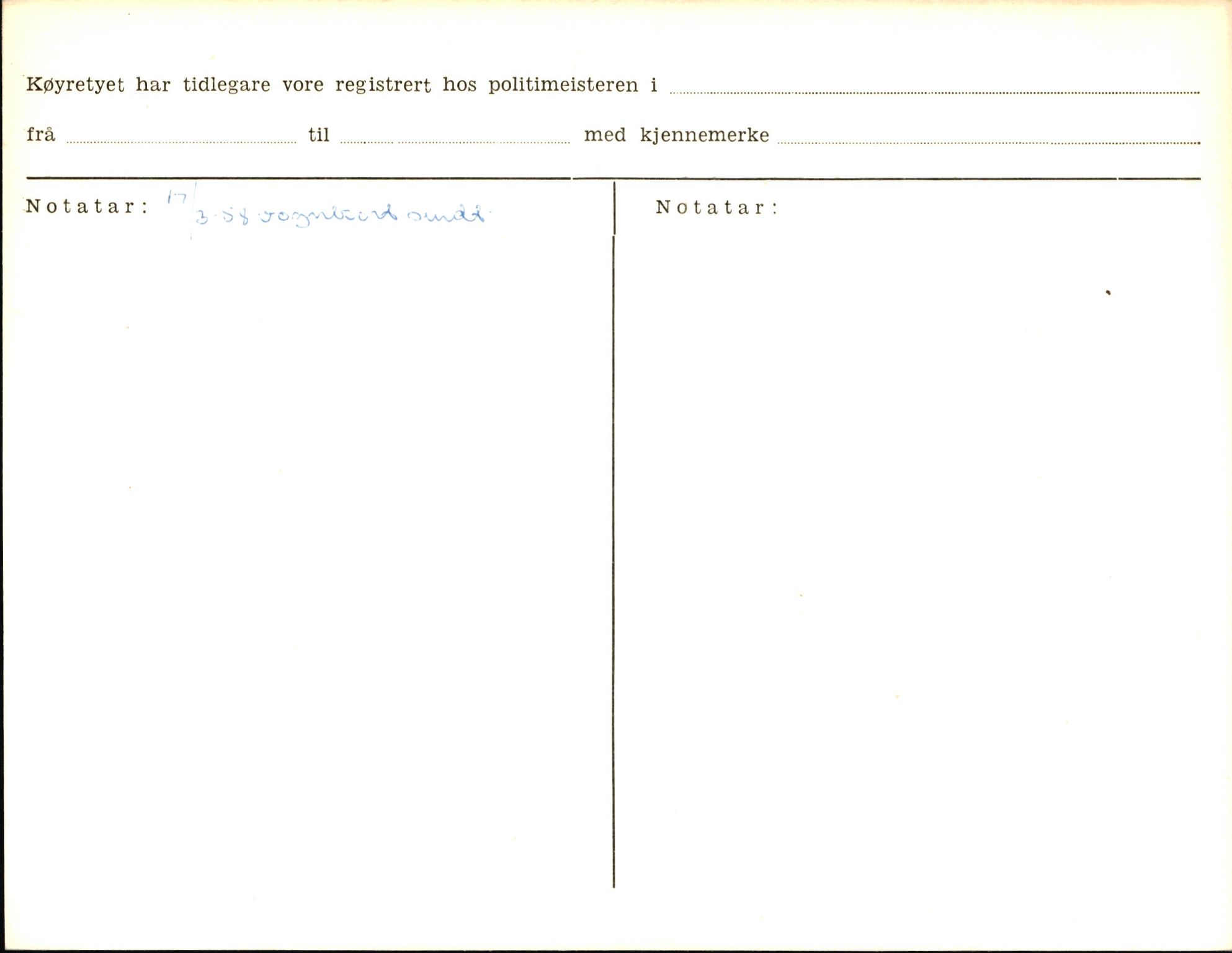 Statens vegvesen, Sogn og Fjordane vegkontor, AV/SAB-A-5301/4/F/L0006: Registerkort utmeldte Fjordane S8300-9500, 1930-1961, s. 7