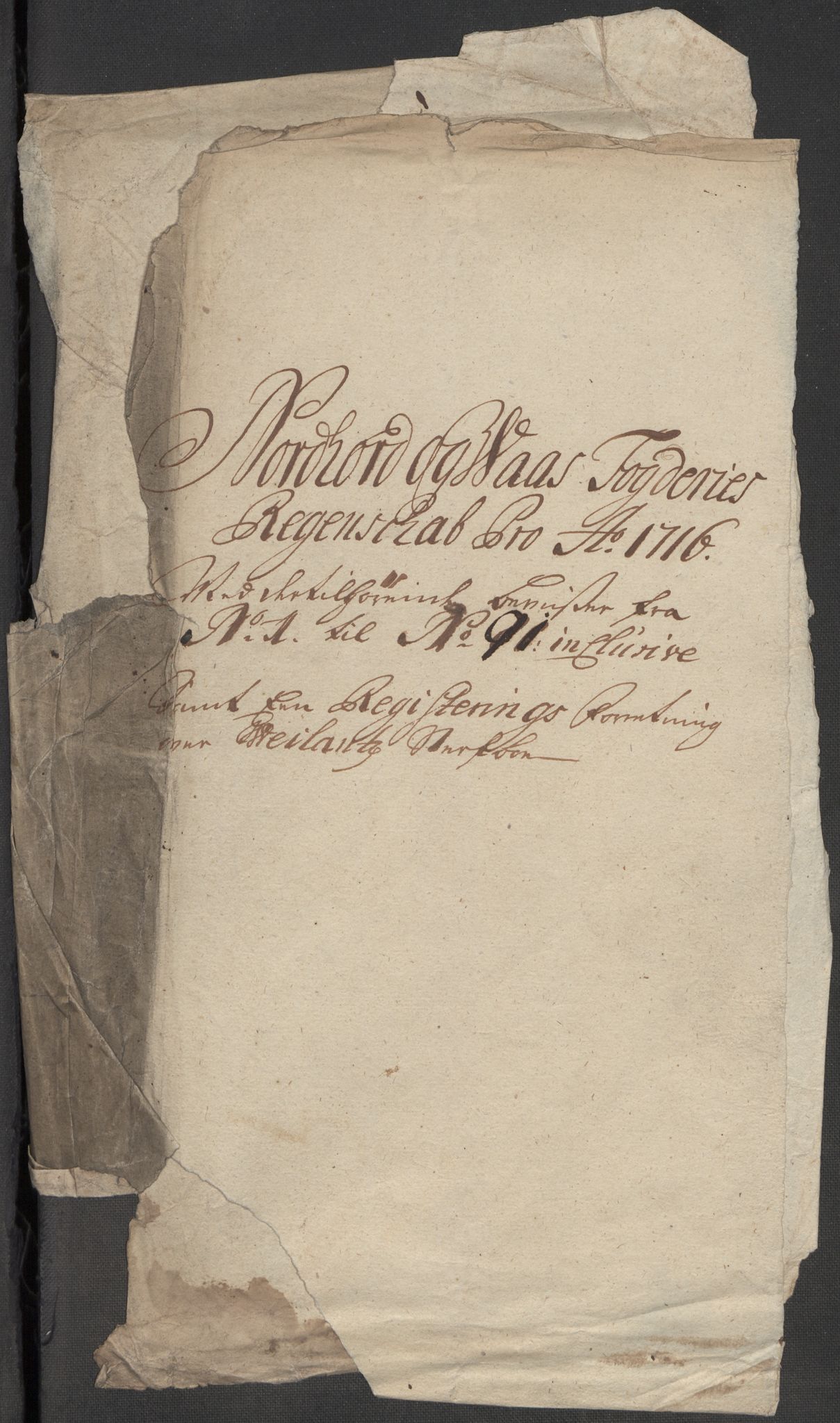 Rentekammeret inntil 1814, Reviderte regnskaper, Fogderegnskap, AV/RA-EA-4092/R51/L3199: Fogderegnskap Nordhordland og Voss, 1716, s. 3