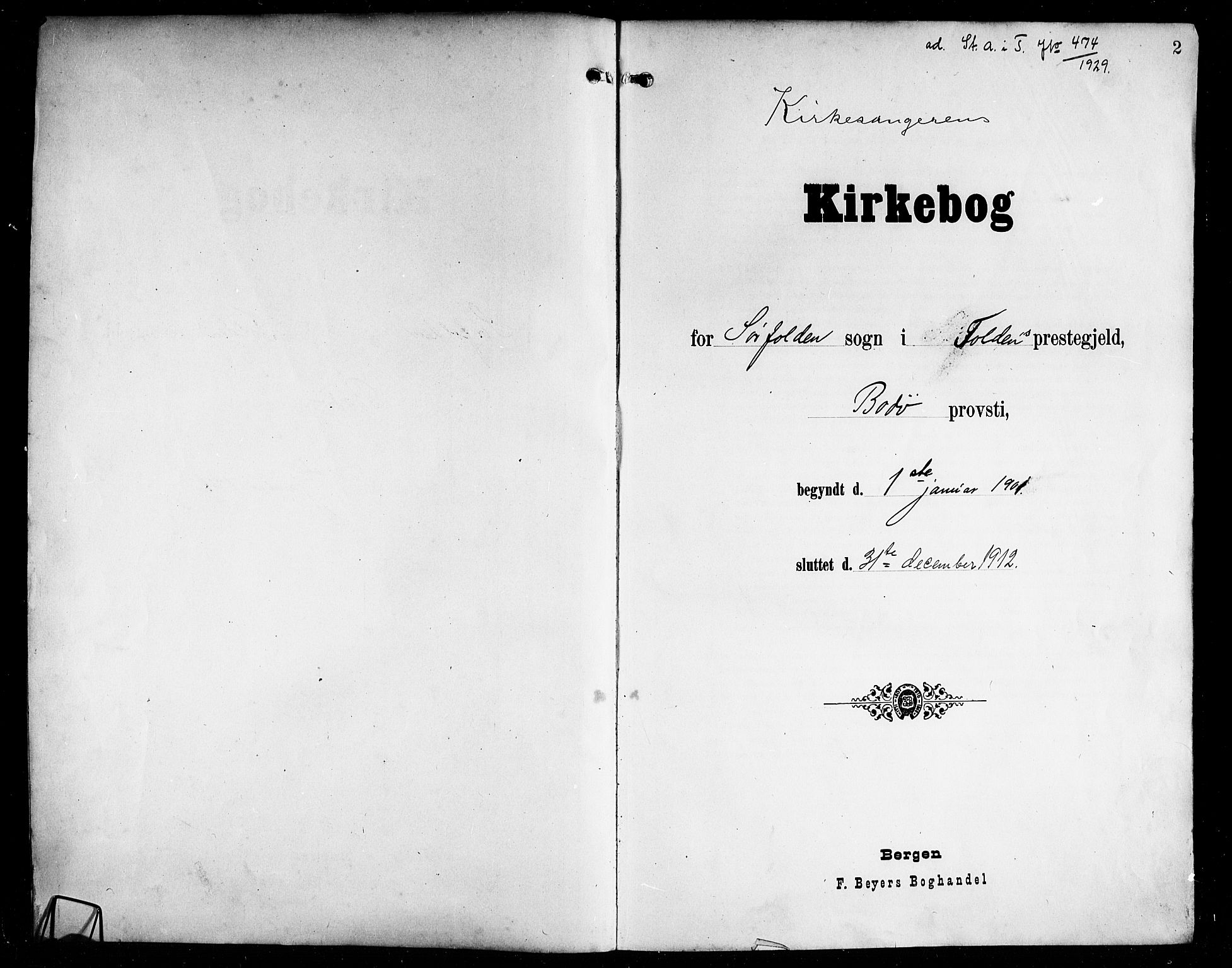 Ministerialprotokoller, klokkerbøker og fødselsregistre - Nordland, AV/SAT-A-1459/854/L0786: Klokkerbok nr. 854C02, 1901-1912, s. 2