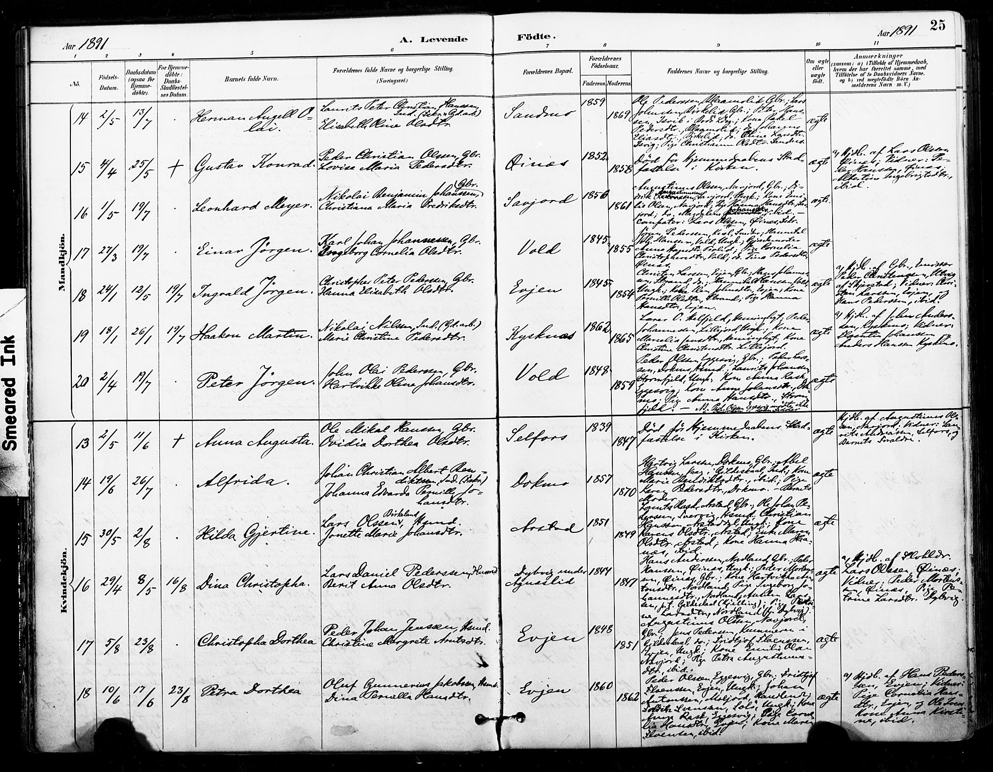 Ministerialprotokoller, klokkerbøker og fødselsregistre - Nordland, AV/SAT-A-1459/846/L0646: Ministerialbok nr. 846A04, 1887-1901, s. 25