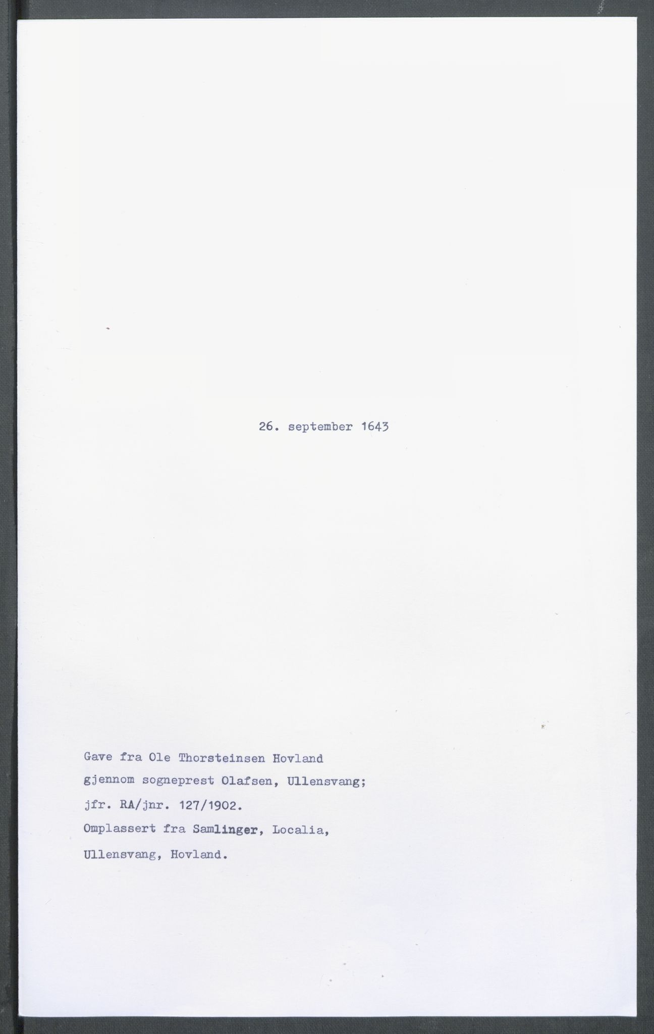 Riksarkivets diplomsamling, RA/EA-5965/F02/L0157: Dokumenter, 1643, s. 93