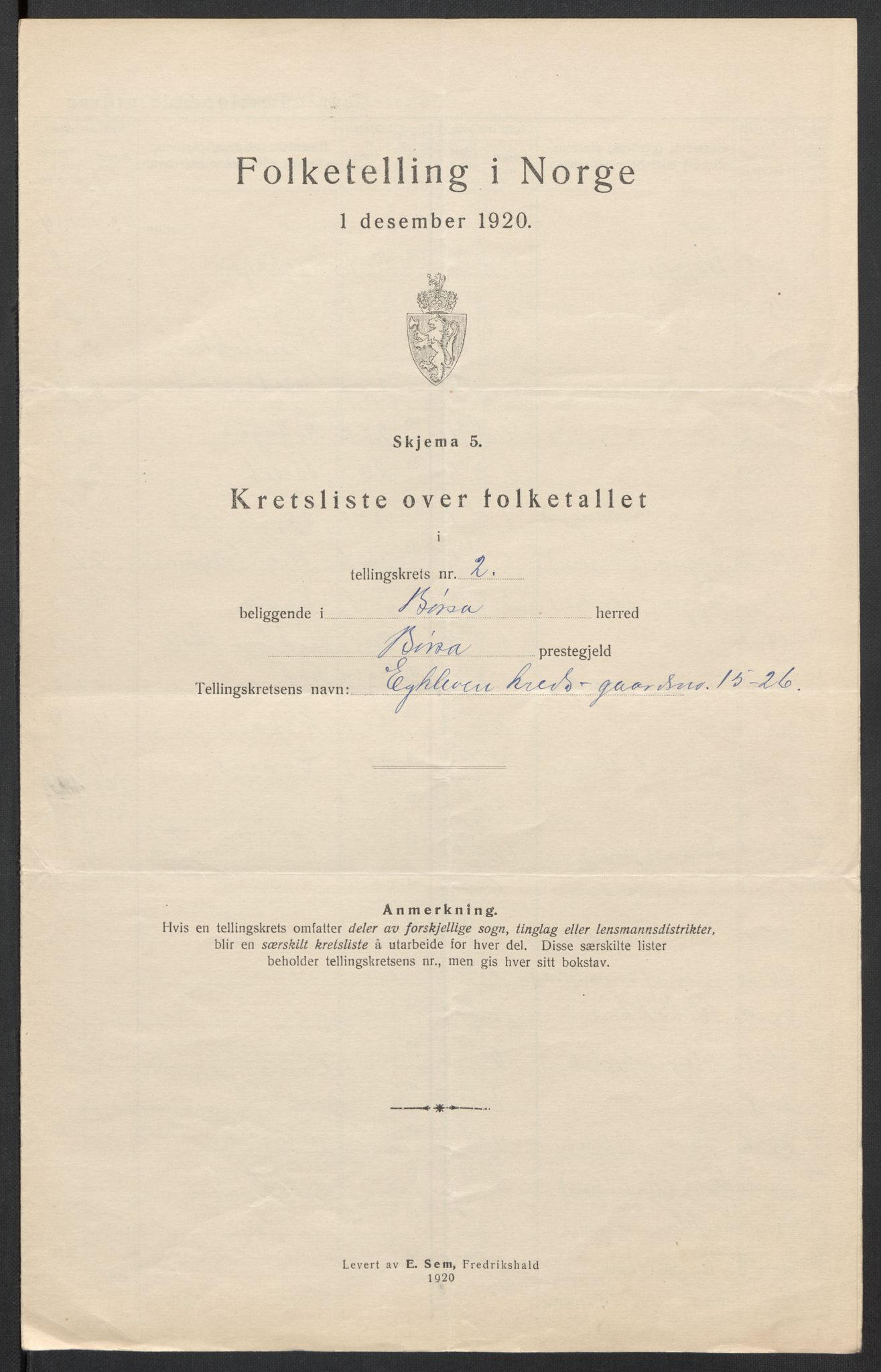 SAT, Folketelling 1920 for 1658 Børsa herred, 1920, s. 14