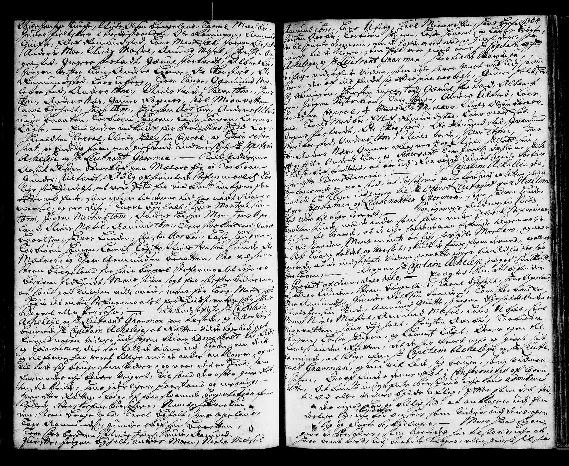 Nedenes sorenskriveri før 1824, SAK/1221-0007/F/Fa/L0019: Tingbok uten register nr 14, 1720-1724, s. 363b-364a