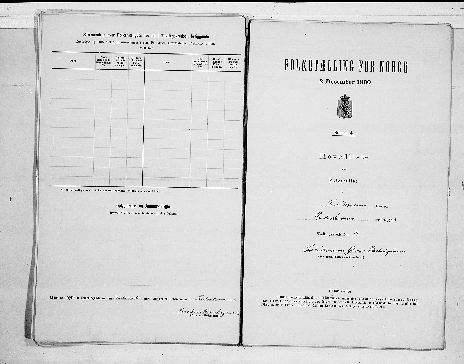 RA, Folketelling 1900 for 0798 Fredriksvern herred, 1900, s. 22