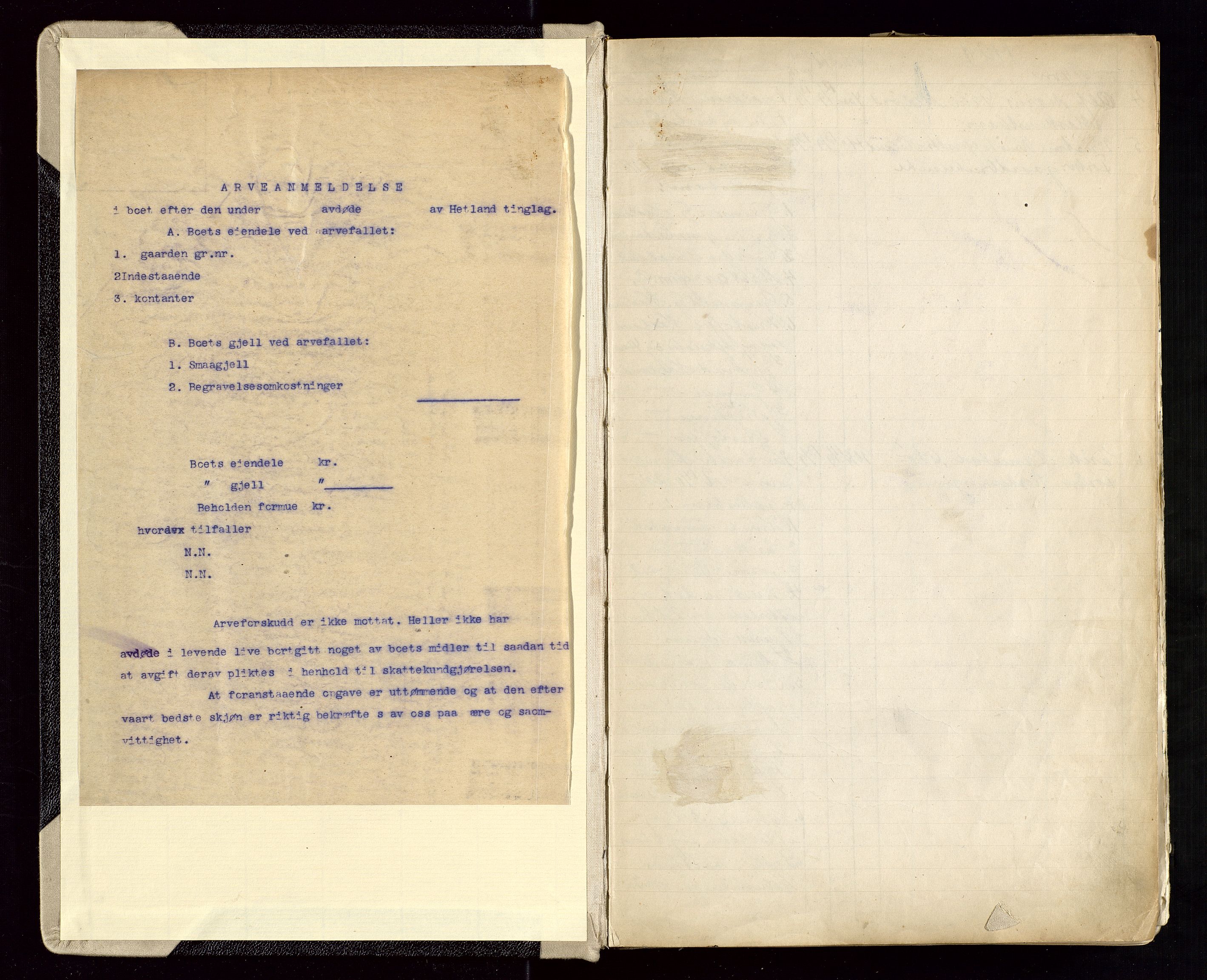 Hetland lensmannskontor, AV/SAST-A-100101/Gga/L0003: Dødsfallprotokoll (med alfabetisk navneregister), 1921-1936