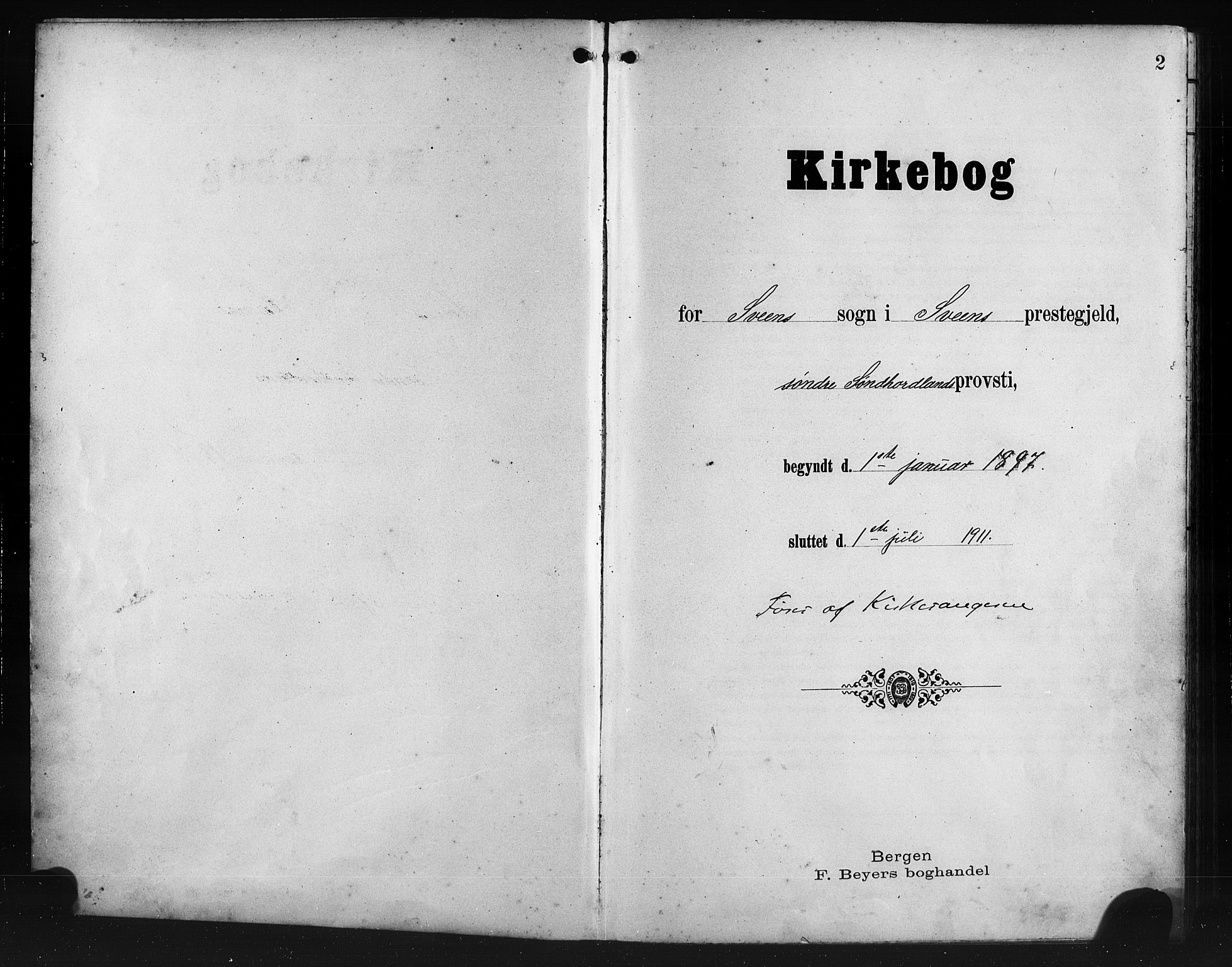 Sveio Sokneprestembete, AV/SAB-A-78501/H/Hab: Klokkerbok nr. A 4, 1897-1911, s. 2