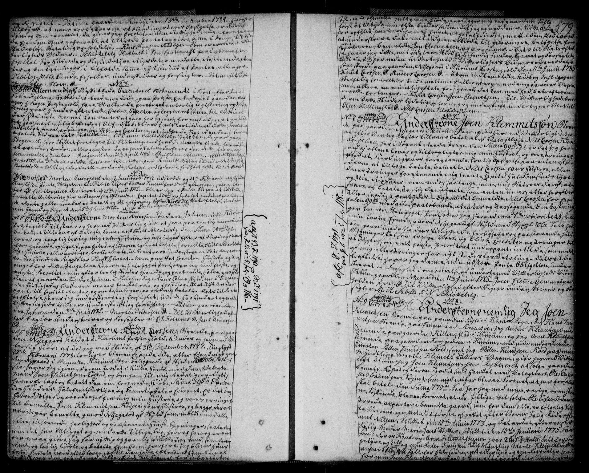 Lier, Røyken og Hurum sorenskriveri, SAKO/A-89/G/Ga/Gaa/L0004b: Pantebok nr. IVb, 1779-1788, s. 579
