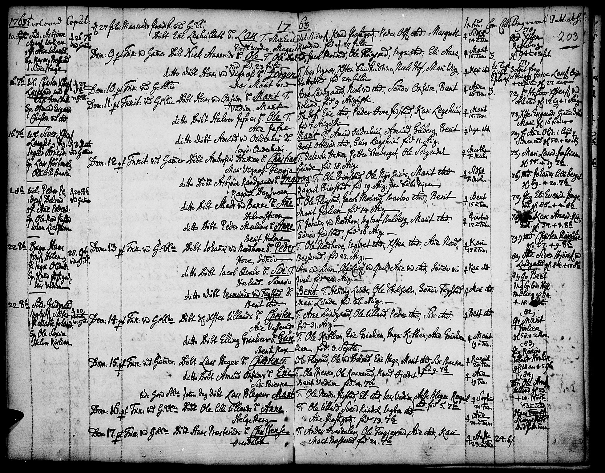 Fåberg prestekontor, AV/SAH-PREST-086/H/Ha/Haa/L0001: Ministerialbok nr. 1, 1727-1775, s. 203