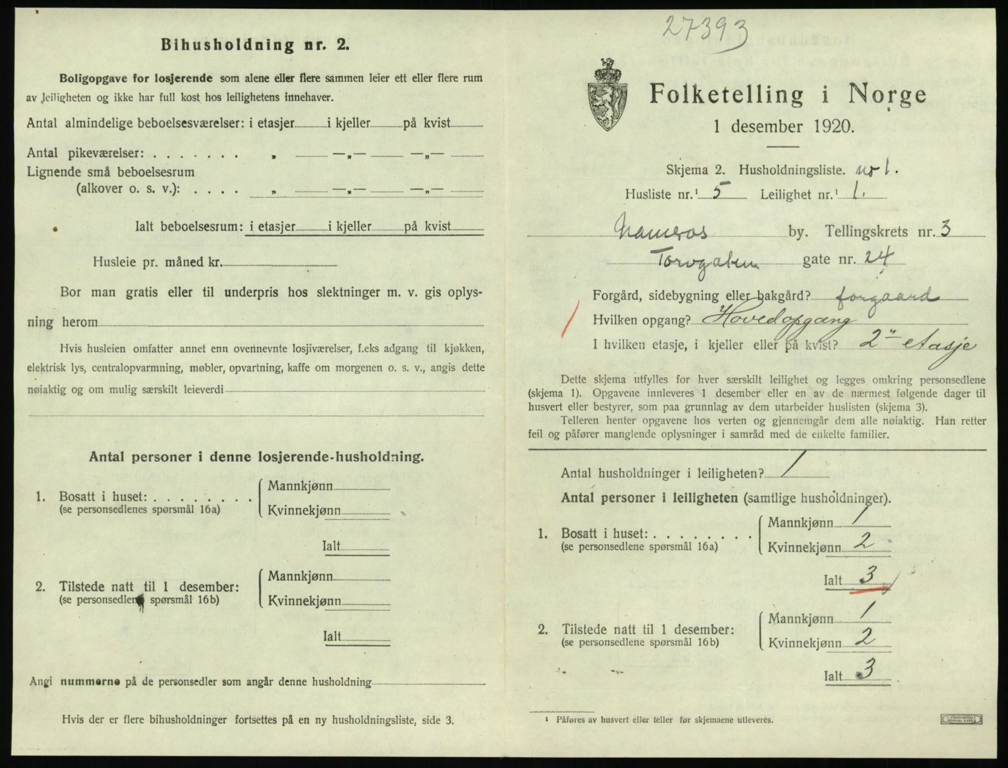 SAT, Folketelling 1920 for 1703 Namsos ladested, 1920, s. 1141