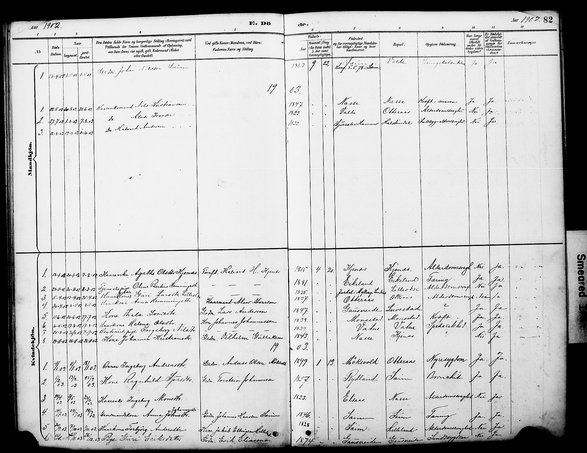 Alversund Sokneprestembete, AV/SAB-A-73901/H/Ha/Hab: Klokkerbok nr. D 3, 1890-1908, s. 82