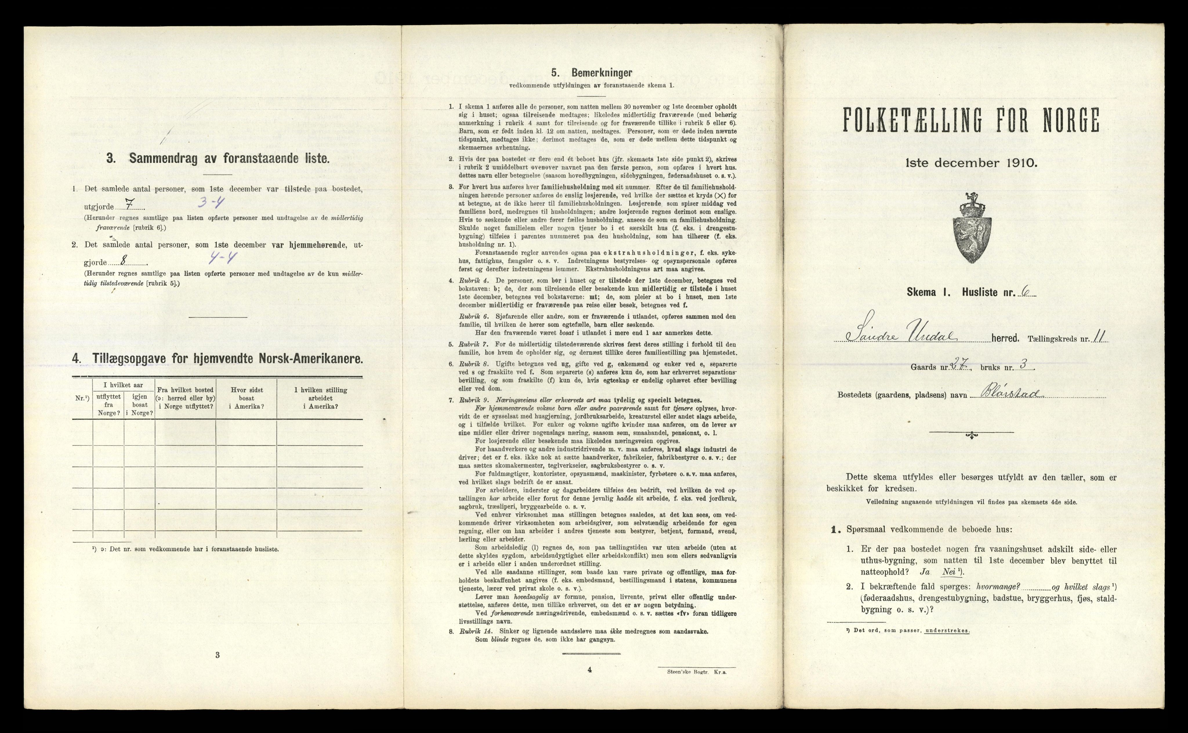 RA, Folketelling 1910 for 1029 Sør-Audnedal herred, 1910, s. 1015