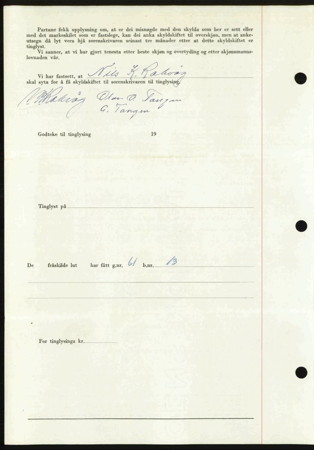 Romsdal sorenskriveri, AV/SAT-A-4149/1/2/2C: Pantebok nr. A35, 1950-1950, Dagboknr: 3819/1950