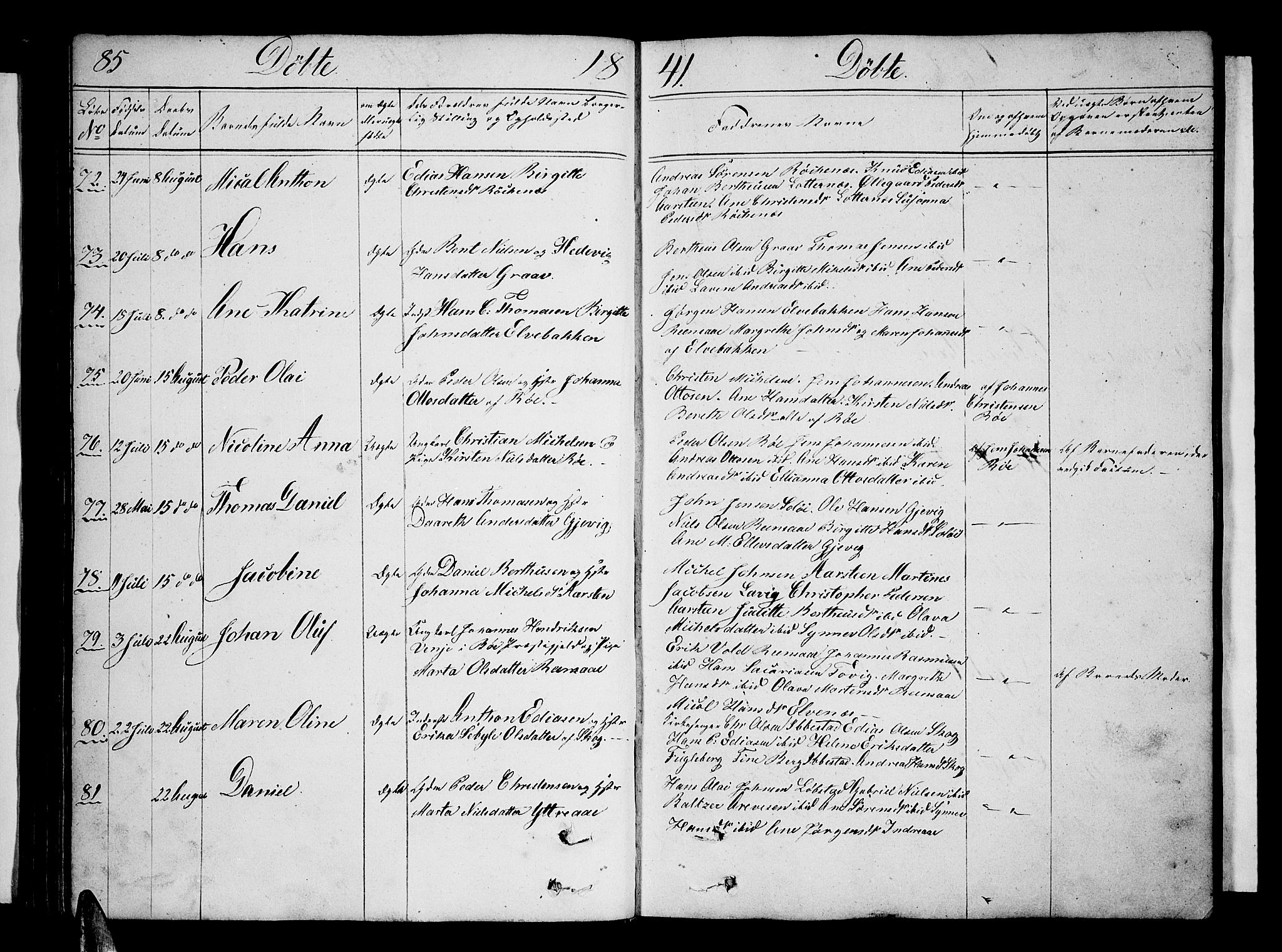 Ibestad sokneprestembete, AV/SATØ-S-0077/H/Ha/Hab/L0003klokker: Klokkerbok nr. 3, 1833-1852, s. 85