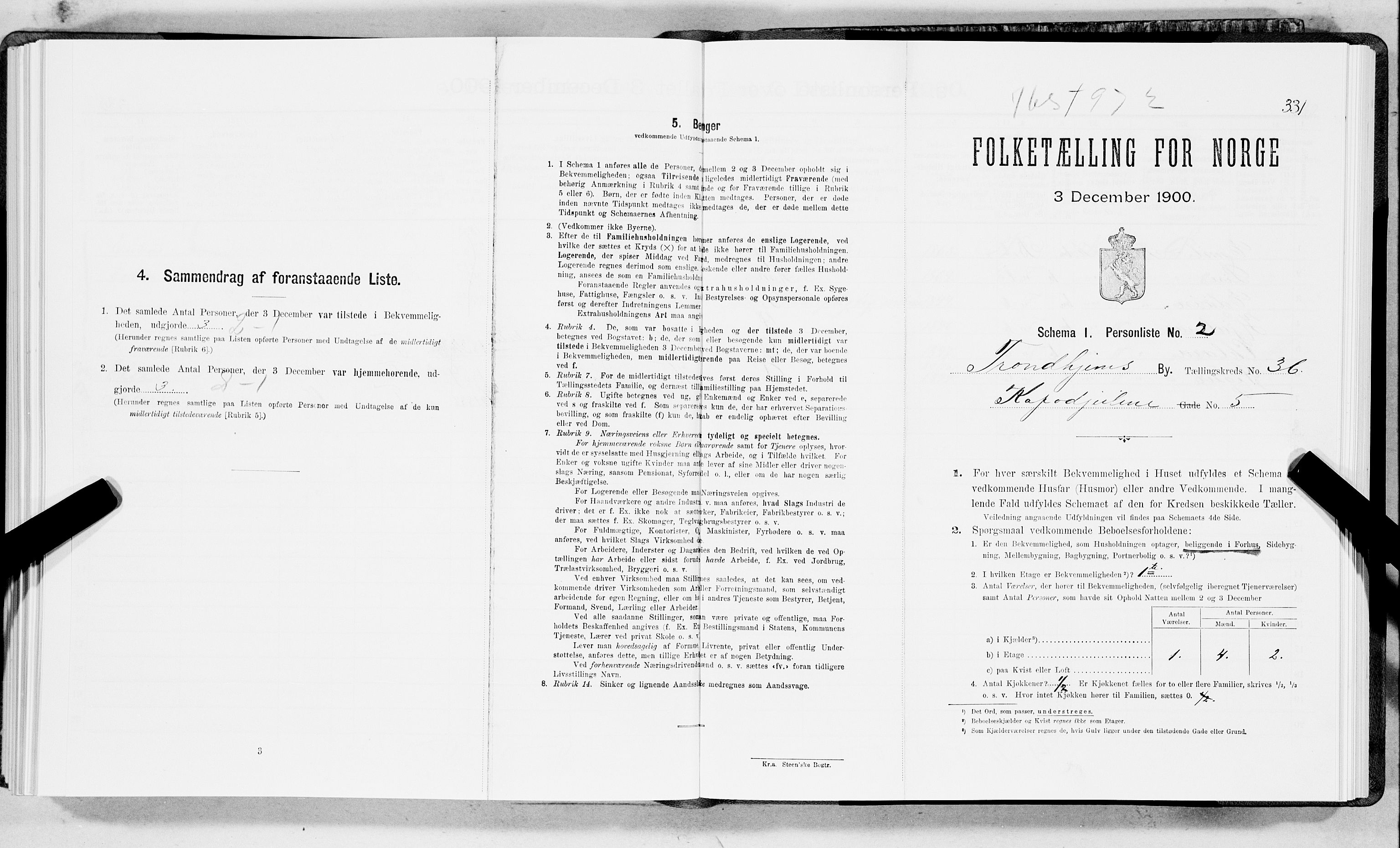 SAT, Folketelling 1900 for 1601 Trondheim kjøpstad, 1900, s. 6098