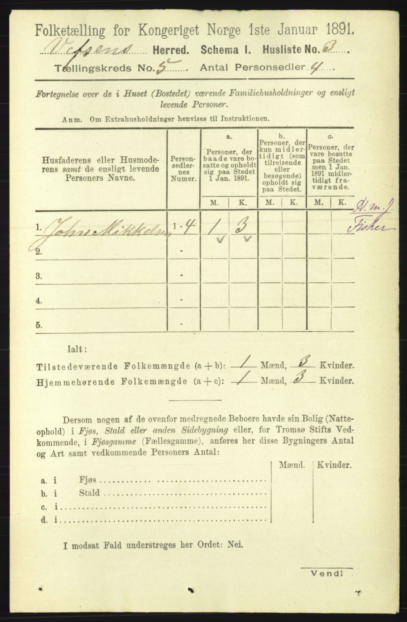 RA, Folketelling 1891 for 1824 Vefsn herred, 1891, s. 2004