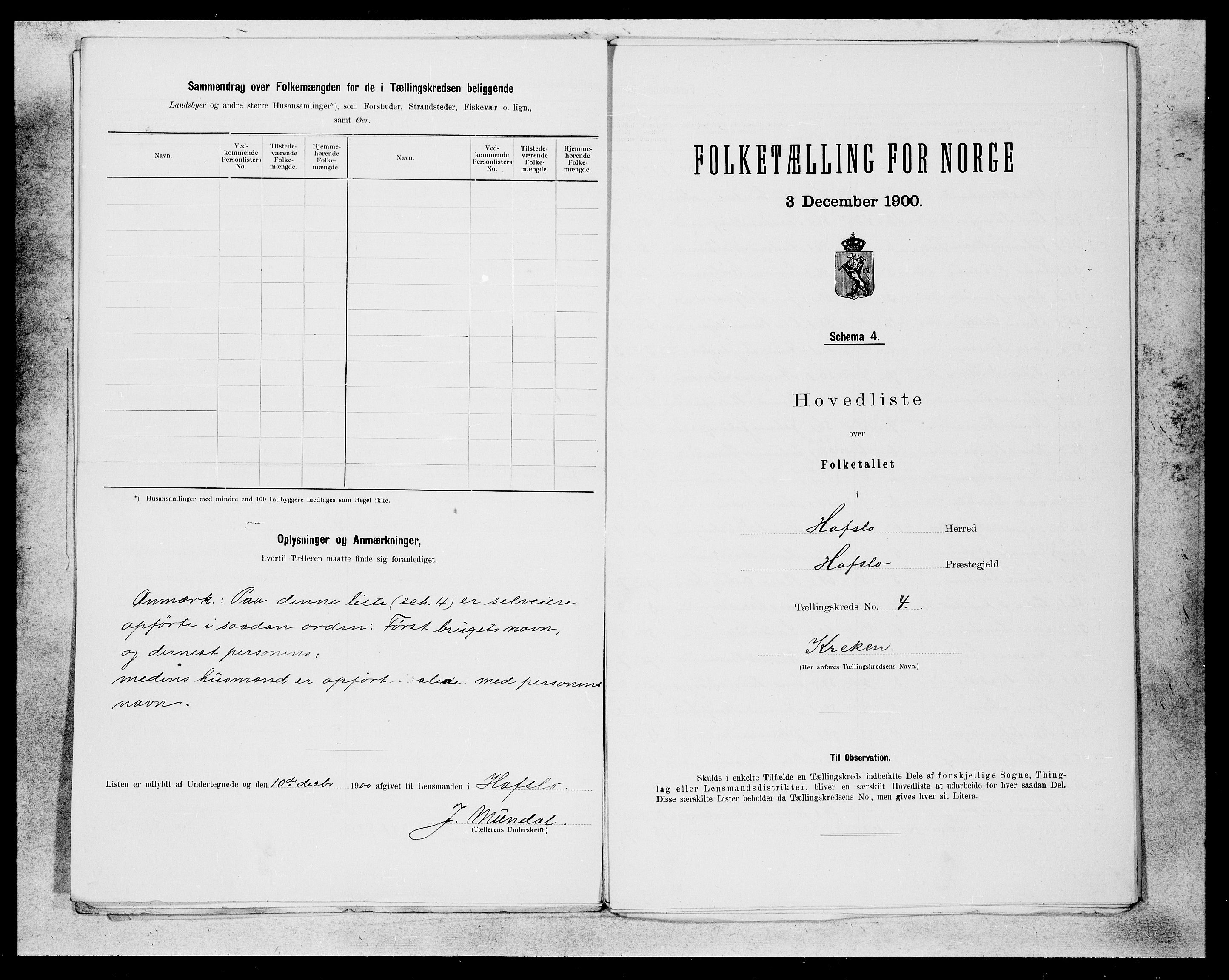 SAB, Folketelling 1900 for 1425 Hafslo herred, 1900, s. 7