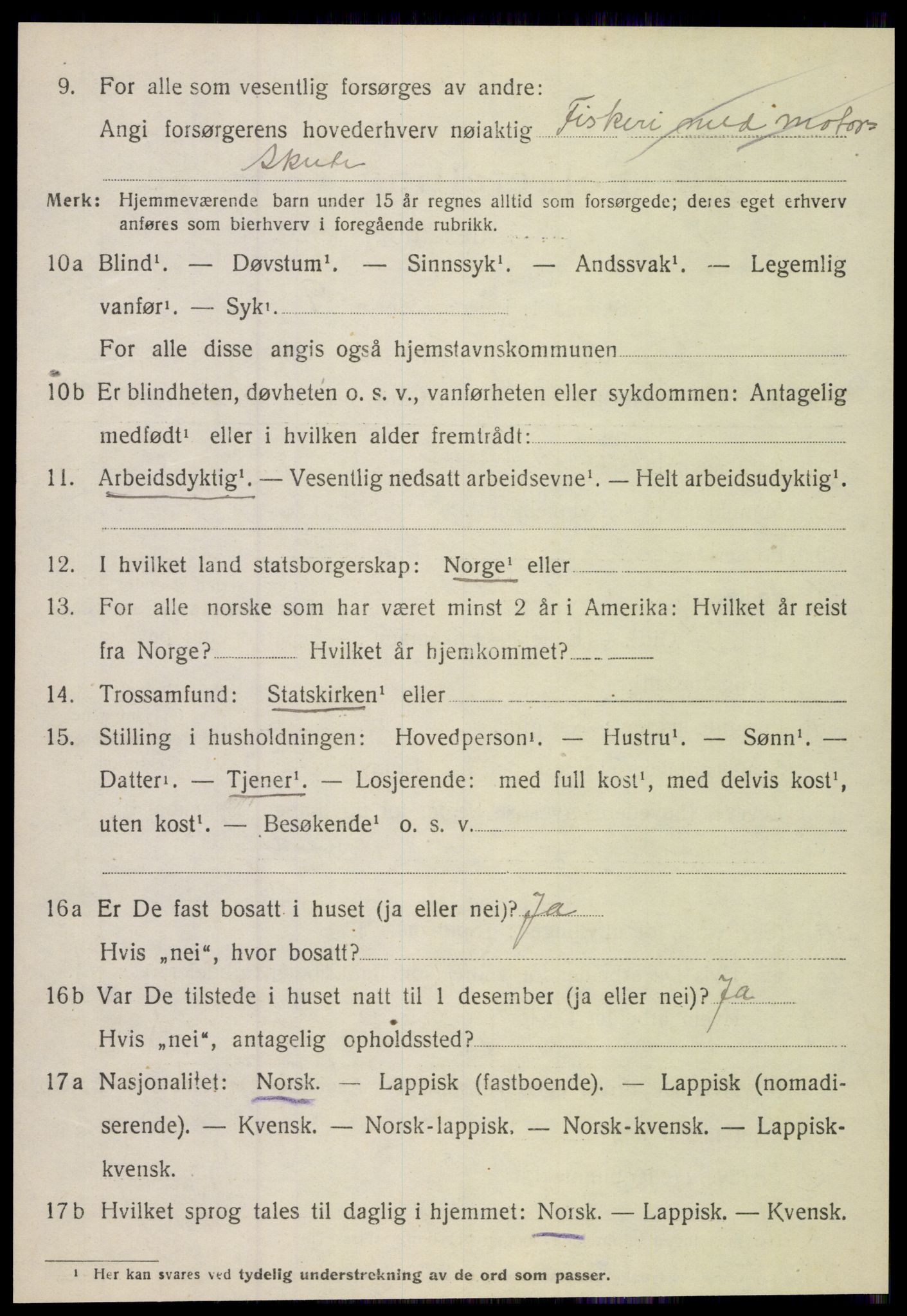 SAT, Folketelling 1920 for 1845 Sørfold herred, 1920, s. 2854