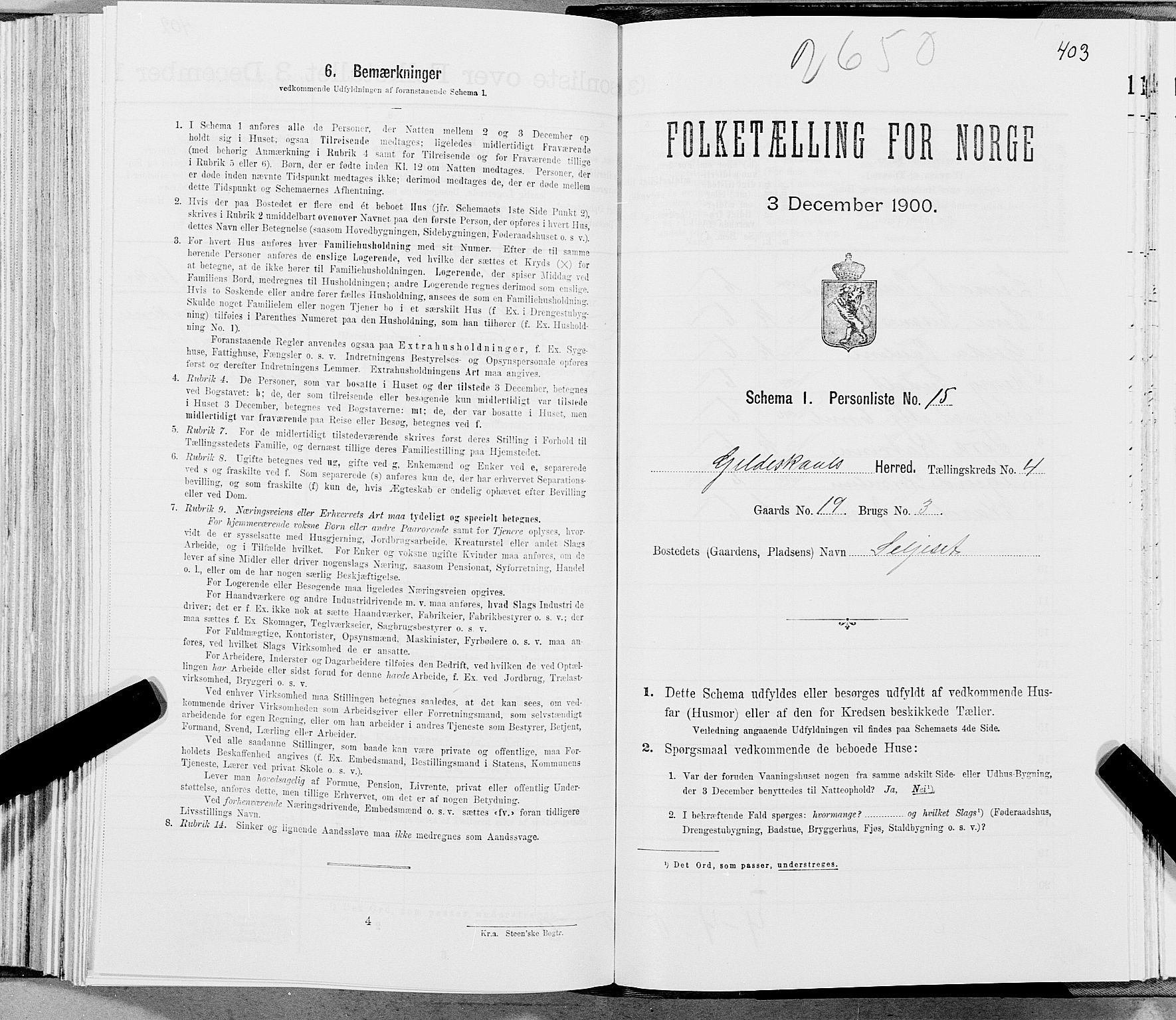 SAT, Folketelling 1900 for 1838 Gildeskål herred, 1900, s. 446