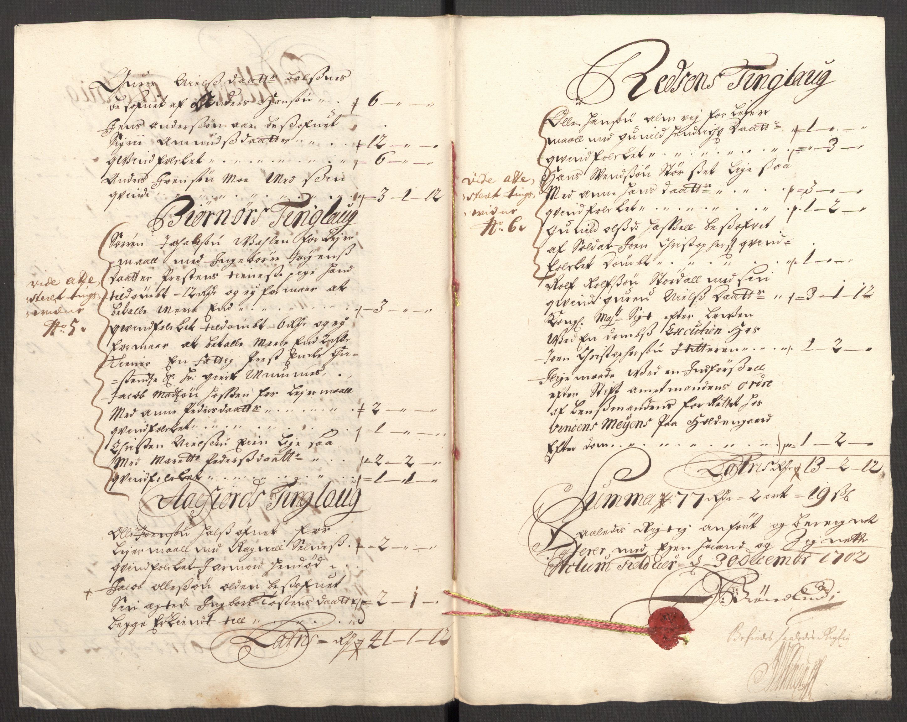 Rentekammeret inntil 1814, Reviderte regnskaper, Fogderegnskap, RA/EA-4092/R57/L3855: Fogderegnskap Fosen, 1702-1703, s. 44