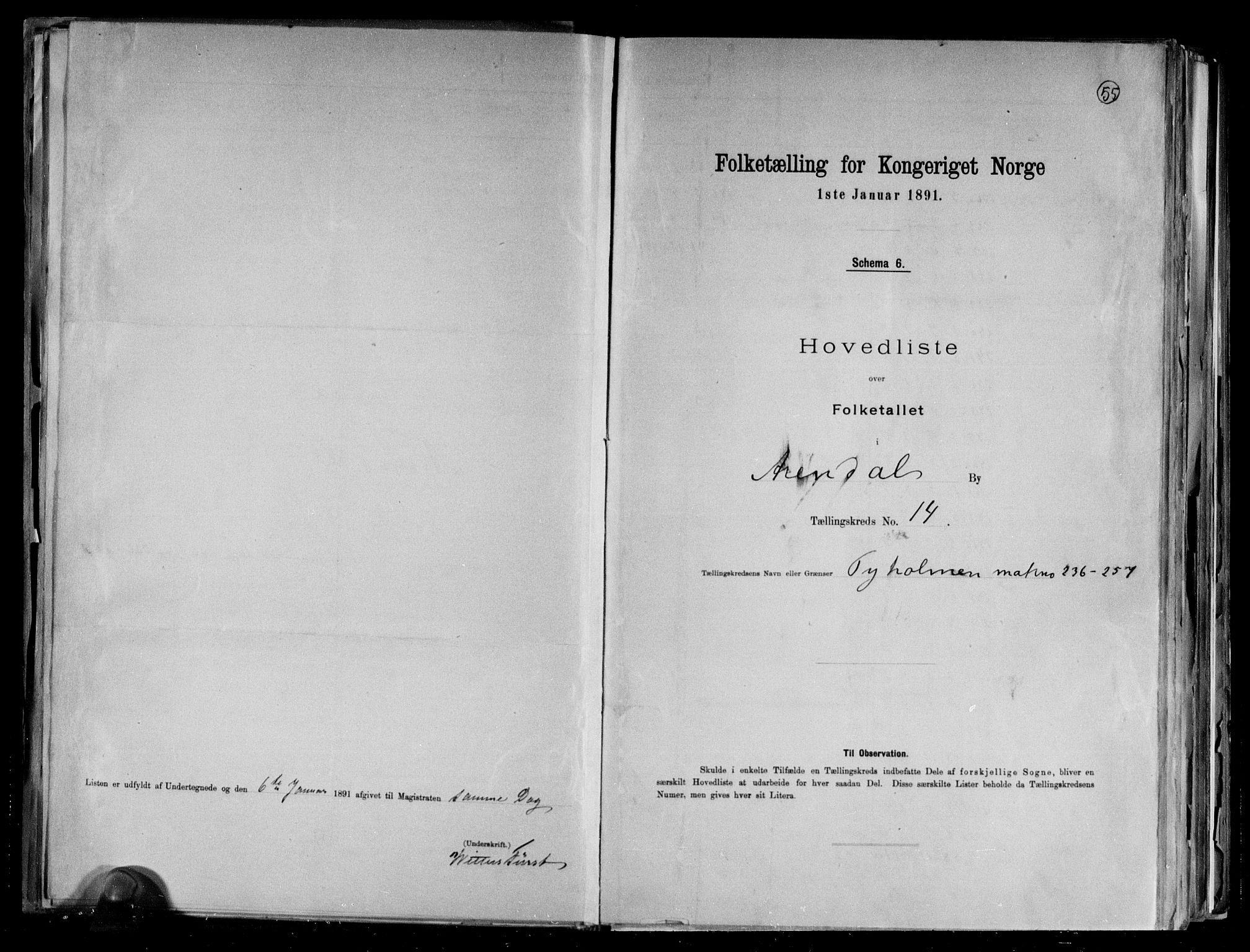 RA, Folketelling 1891 for 0903 Arendal kjøpstad, 1891, s. 27