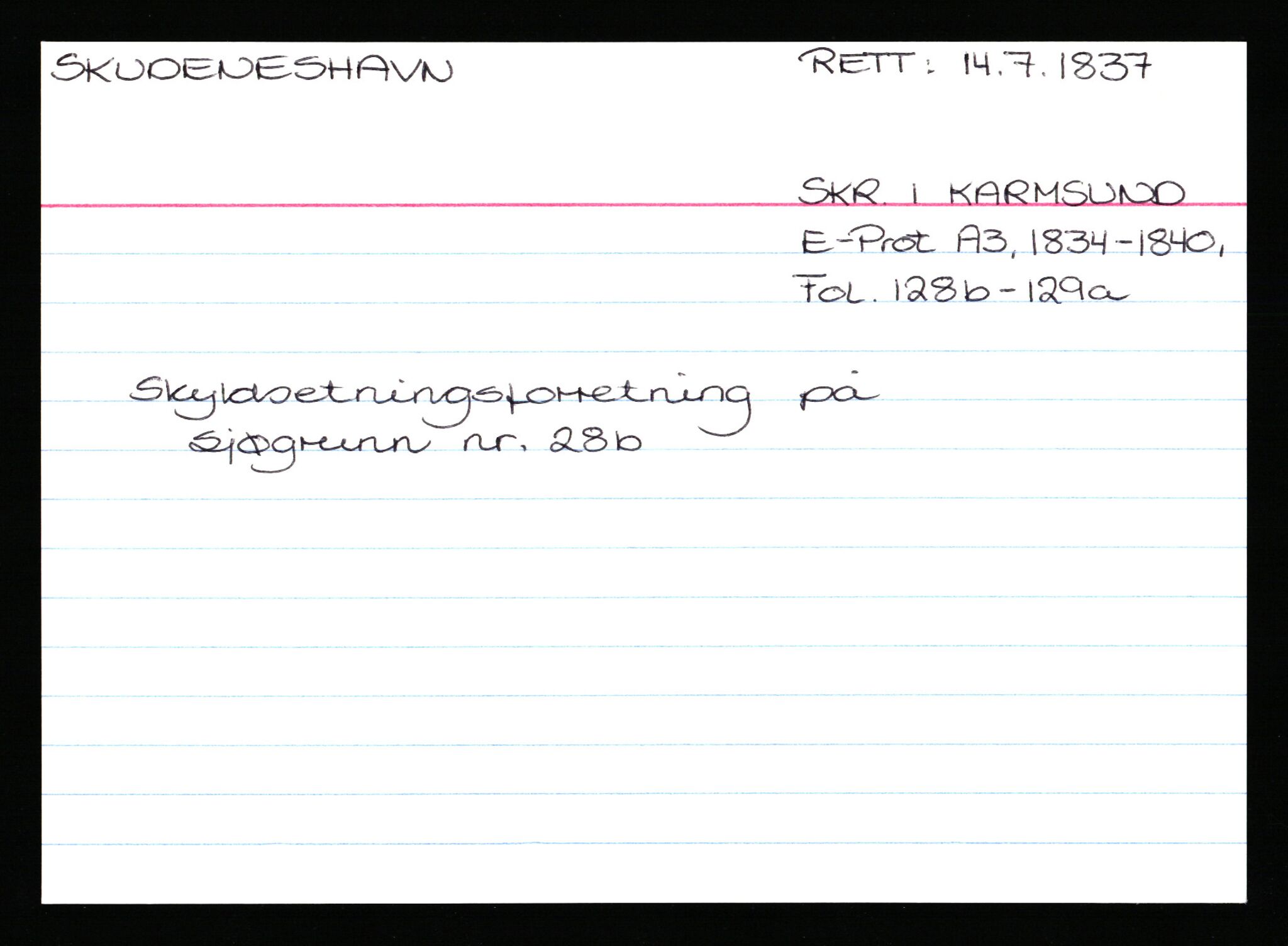 Statsarkivet i Stavanger, AV/SAST-A-101971/03/Y/Ym/L0053: Åstedskort sortert etter gårdsnavn: Skudeneshavn - Solbjør, 1600-1950, s. 22