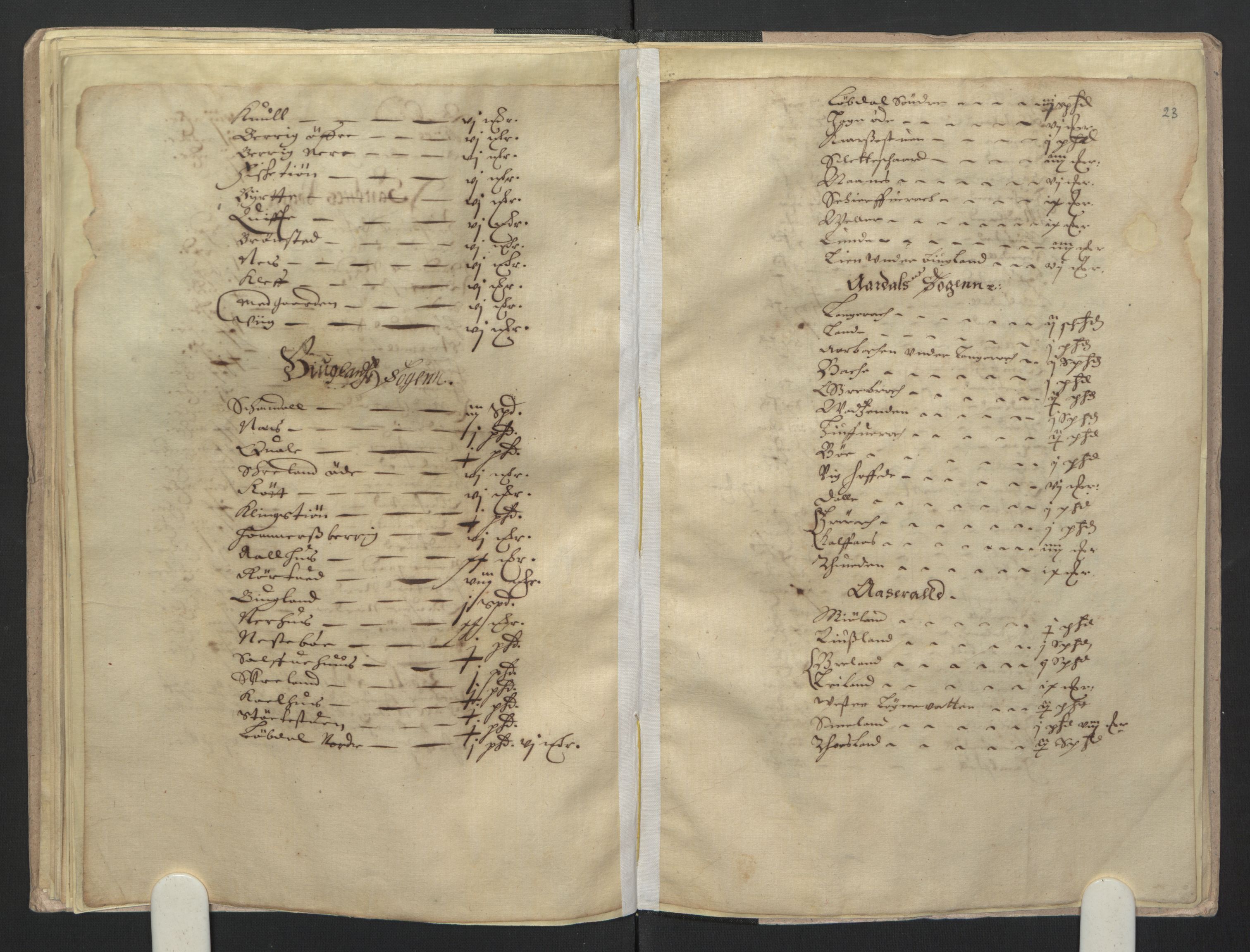 Rentekammeret inntil 1814, Realistisk ordnet avdeling, RA/EA-4070/L/L0021/0003: Agder lagdømme: / Kronens jordebok. Råbyggelag, 1661, s. 22b-23a