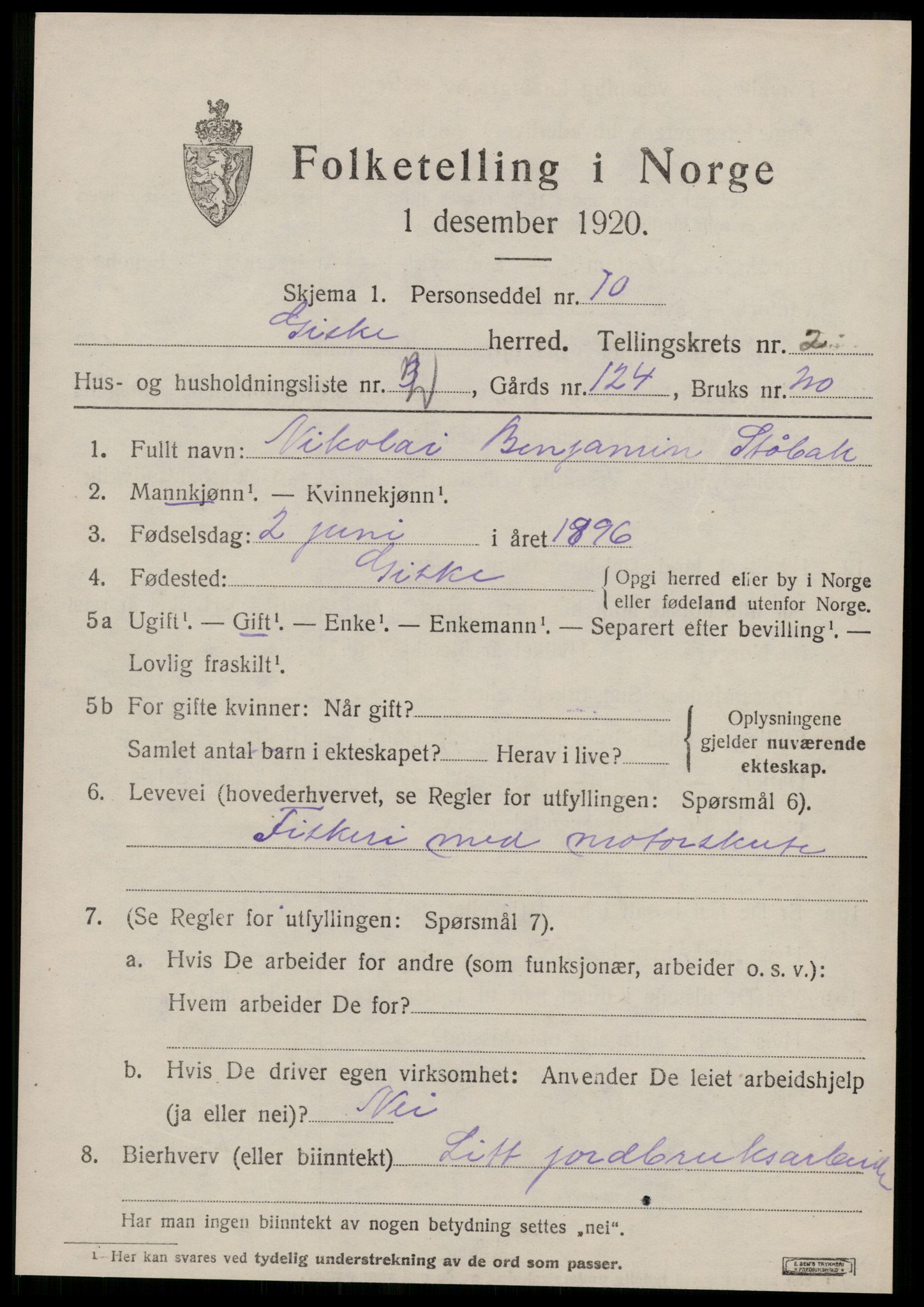 SAT, Folketelling 1920 for 1532 Giske herred, 1920, s. 898