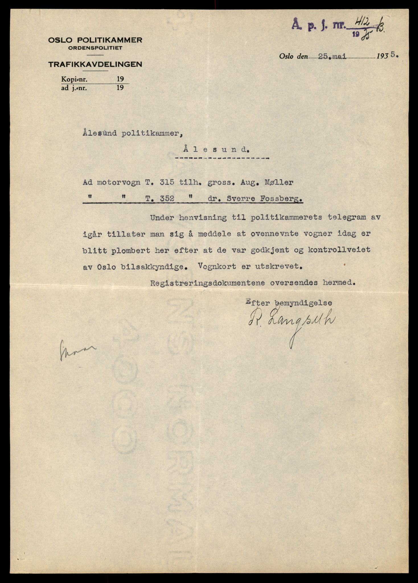 Møre og Romsdal vegkontor - Ålesund trafikkstasjon, SAT/A-4099/F/Fe/L0003: Registreringskort for kjøretøy T 232 - T 340, 1927-1998, s. 2990